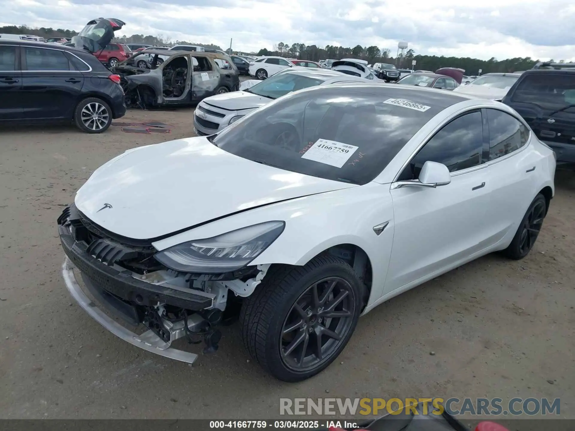 2 Photograph of a damaged car 5YJ3E1EA3LF597513 TESLA MODEL 3 2020