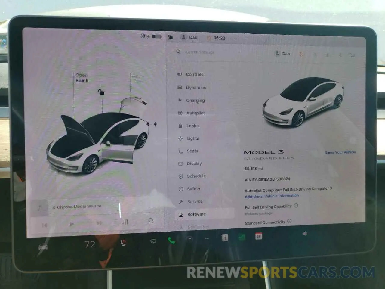 9 Photograph of a damaged car 5YJ3E1EA3LF598824 TESLA MODEL 3 2020