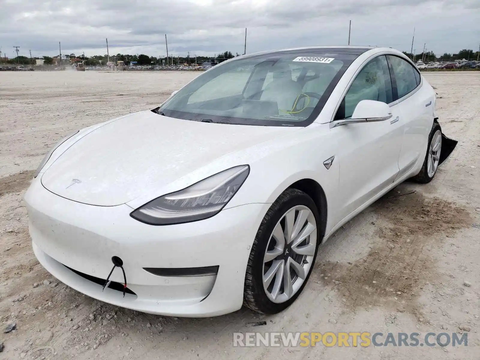 2 Photograph of a damaged car 5YJ3E1EA3LF599388 TESLA MODEL 3 2020