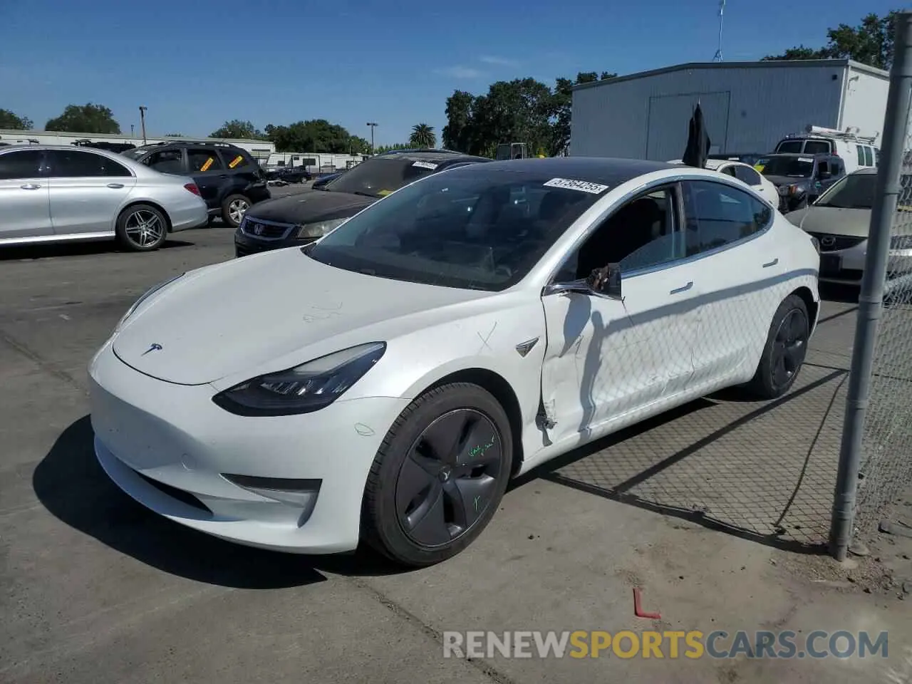 1 Photograph of a damaged car 5YJ3E1EA3LF612317 TESLA MODEL 3 2020