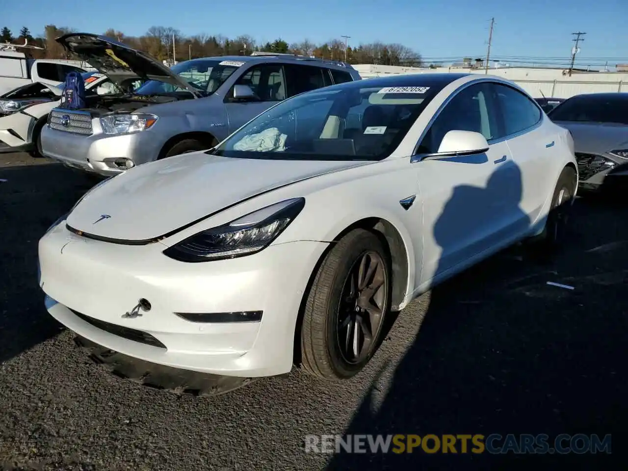 1 Photograph of a damaged car 5YJ3E1EA3LF612544 TESLA MODEL 3 2020