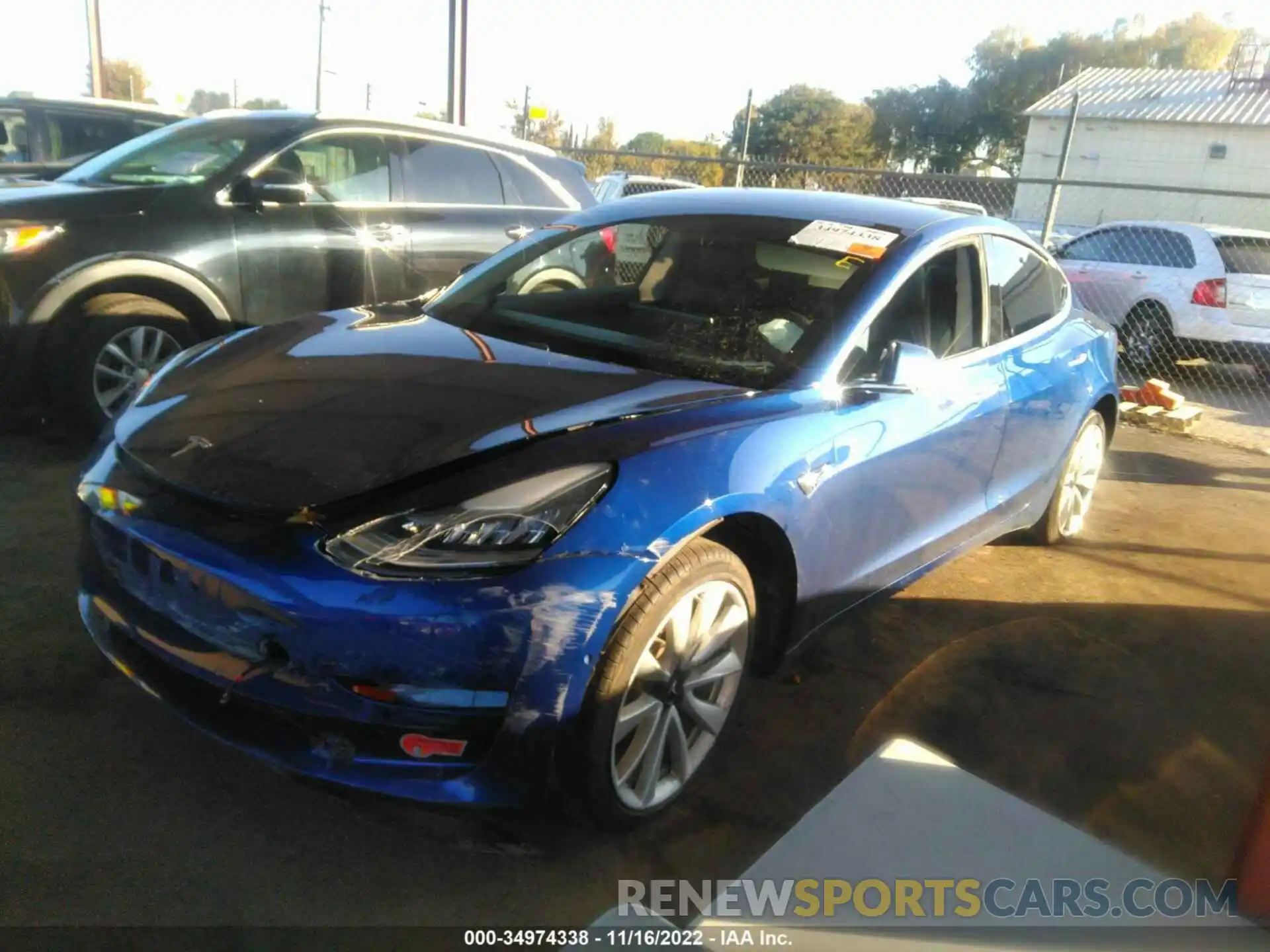 2 Photograph of a damaged car 5YJ3E1EA3LF614164 TESLA MODEL 3 2020