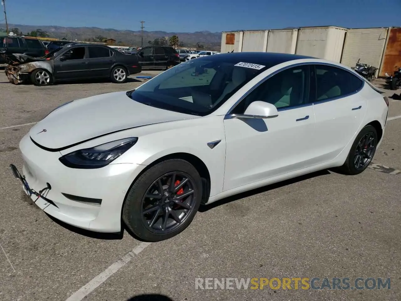 1 Photograph of a damaged car 5YJ3E1EA3LF615430 TESLA MODEL 3 2020