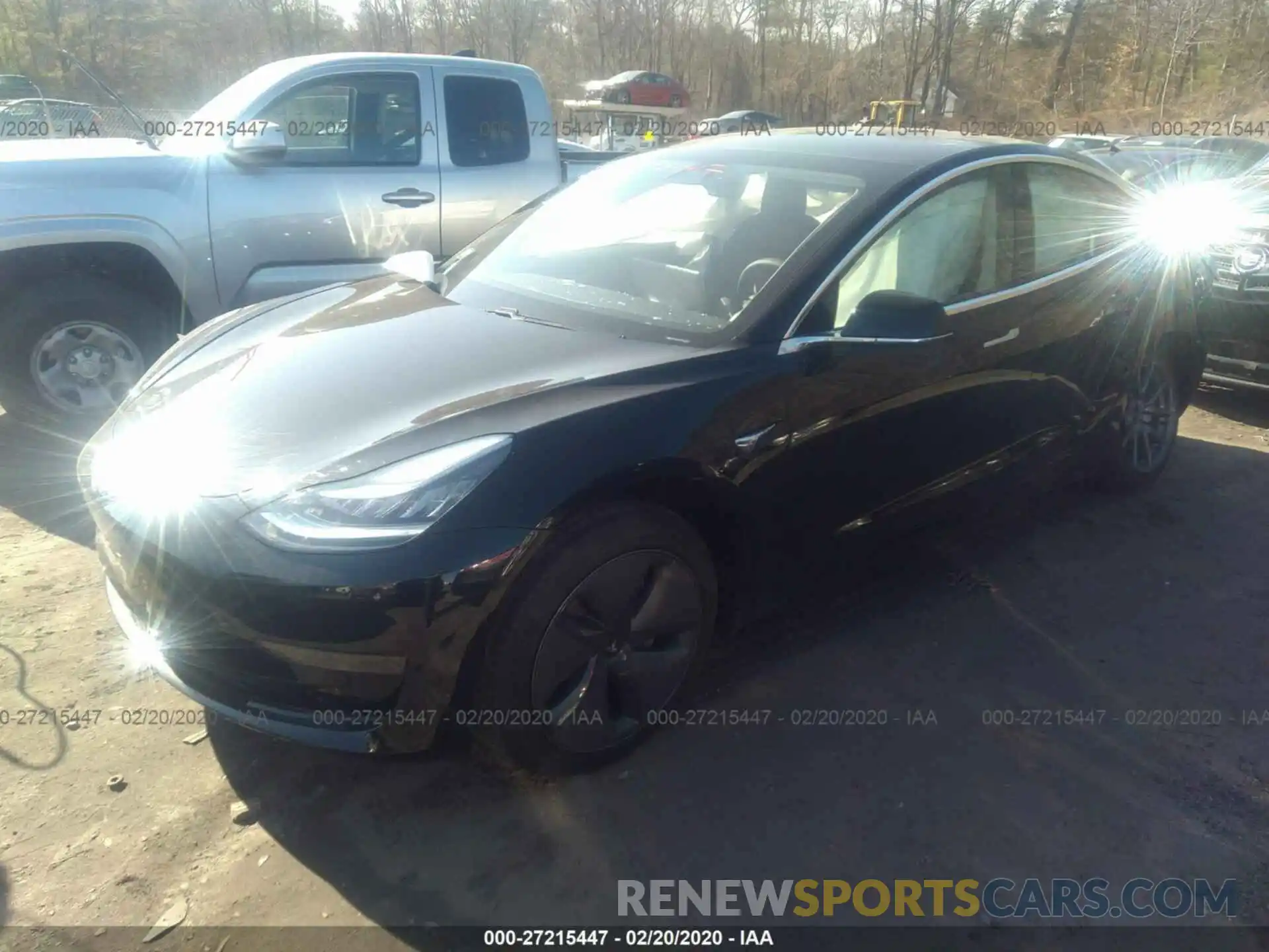 2 Photograph of a damaged car 5YJ3E1EA3LF633684 TESLA MODEL 3 2020