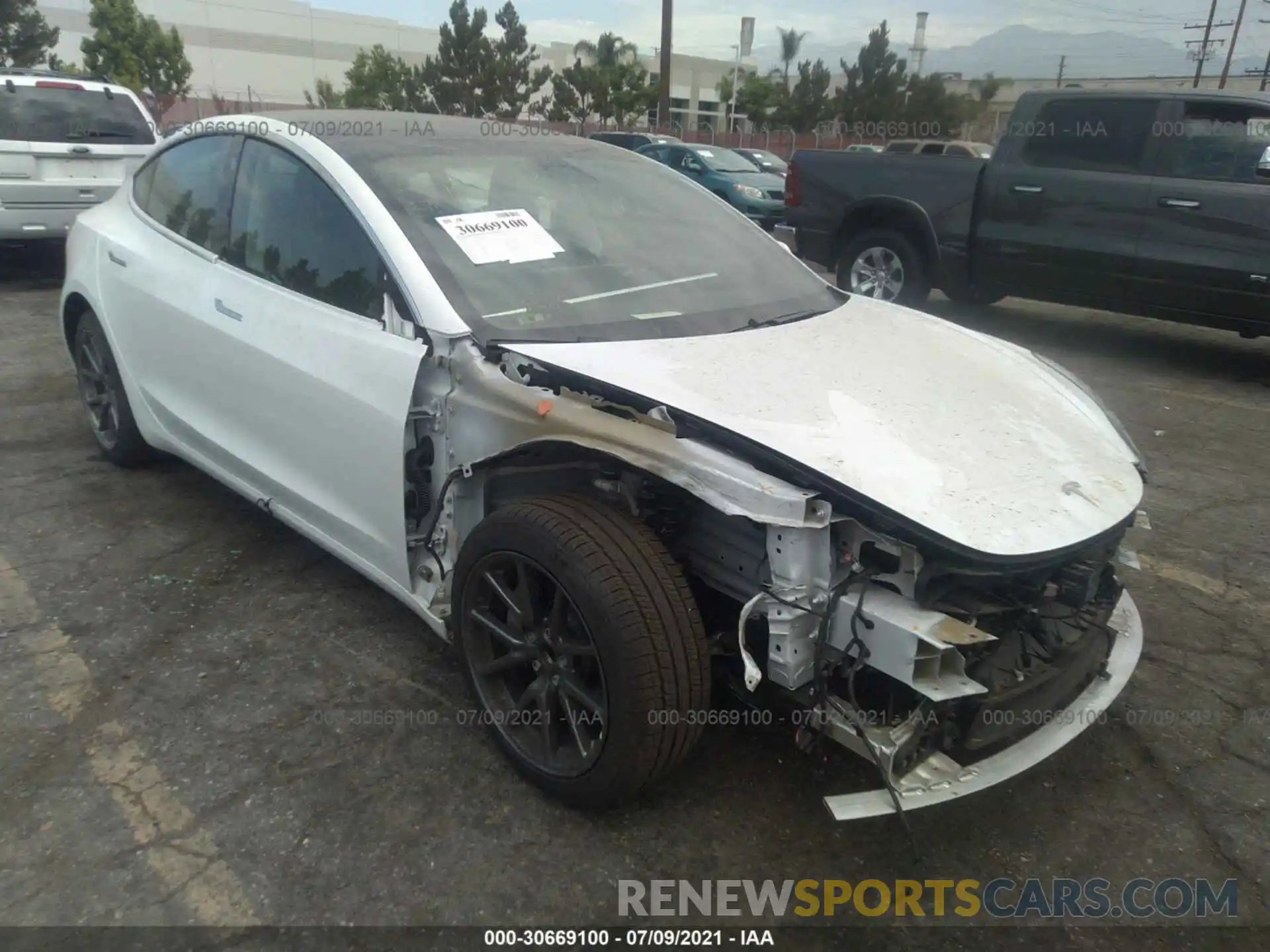 1 Photograph of a damaged car 5YJ3E1EA3LF659363 TESLA MODEL 3 2020