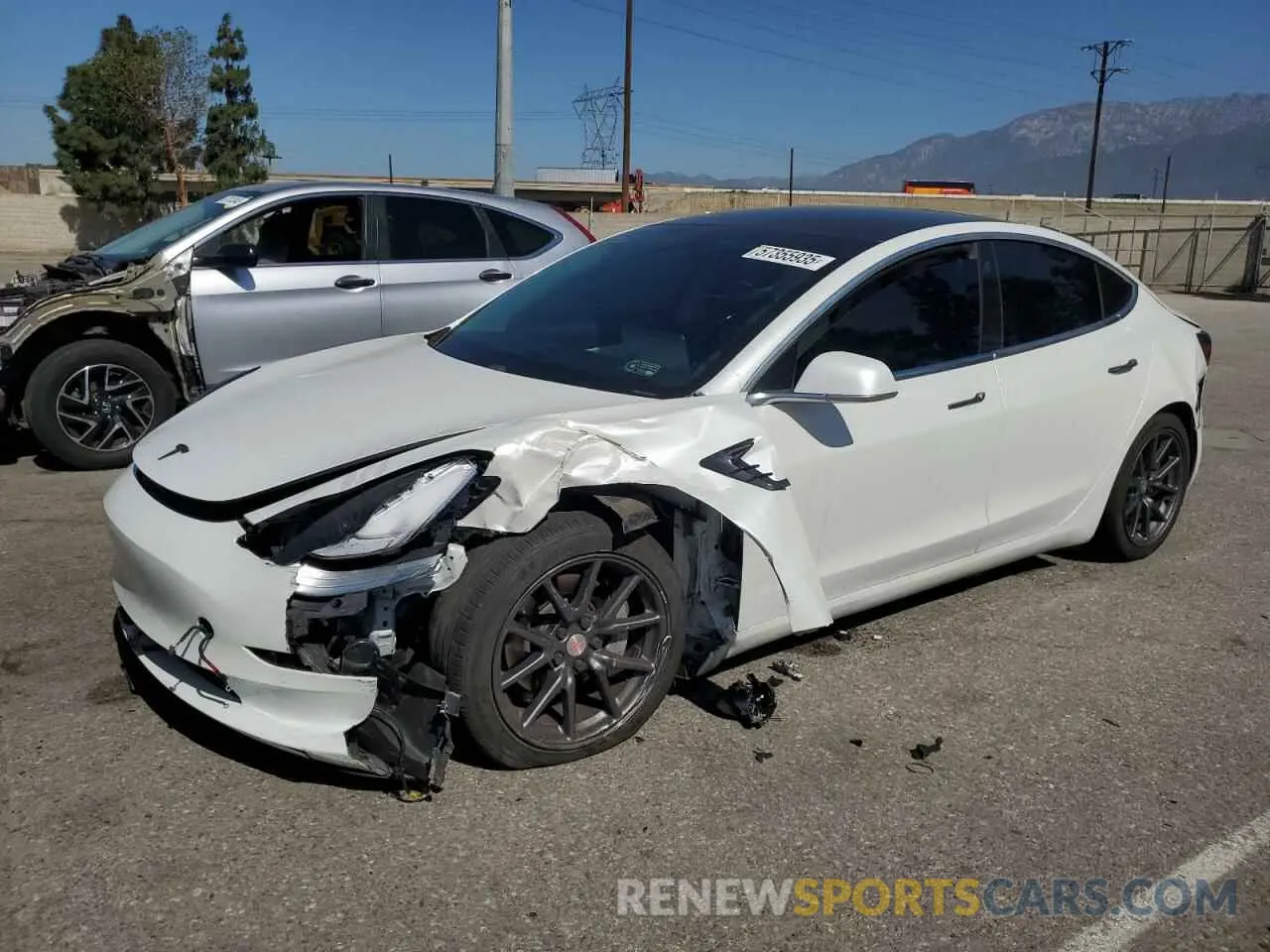 1 Photograph of a damaged car 5YJ3E1EA3LF703717 TESLA MODEL 3 2020