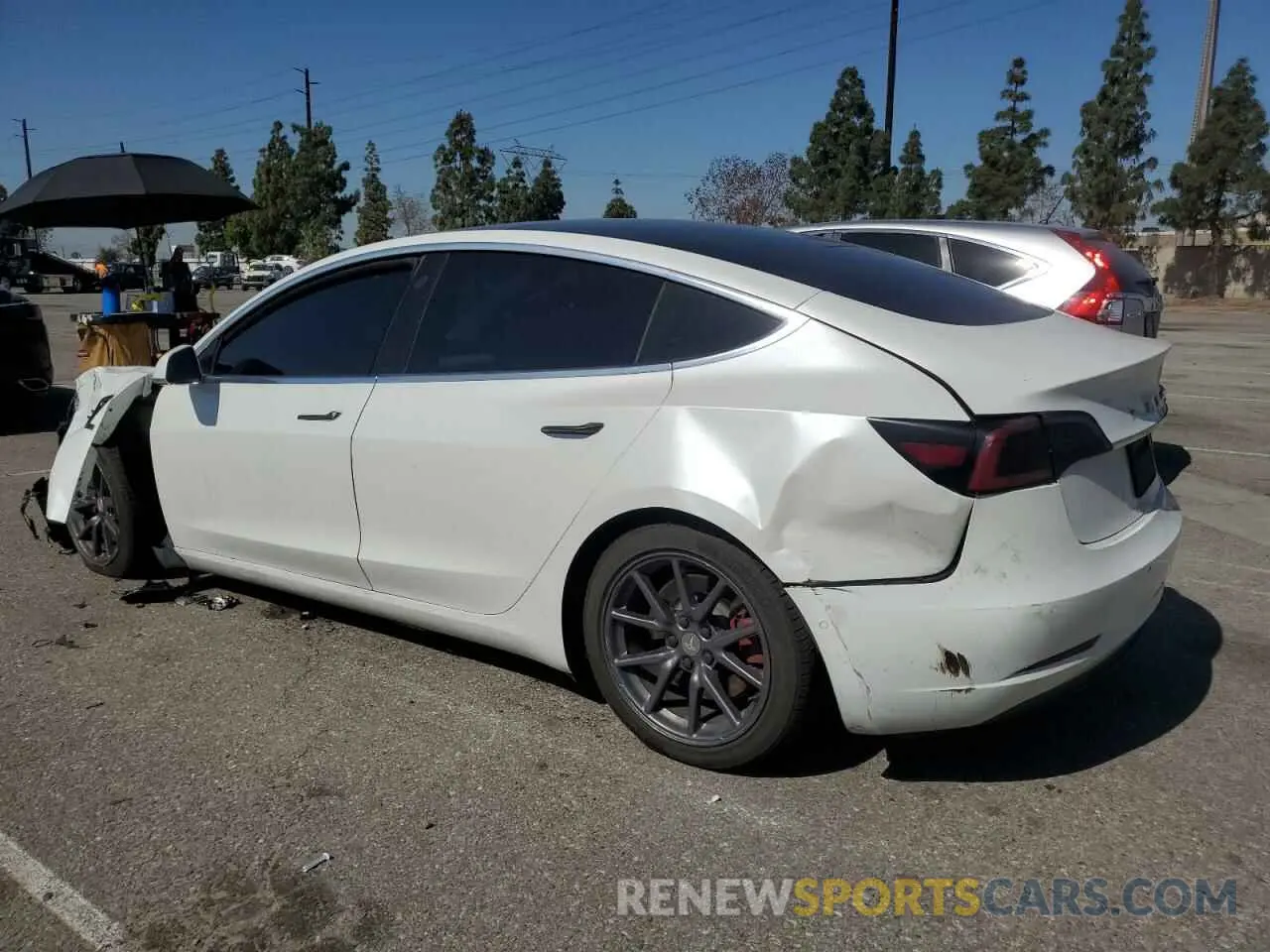 2 Photograph of a damaged car 5YJ3E1EA3LF703717 TESLA MODEL 3 2020