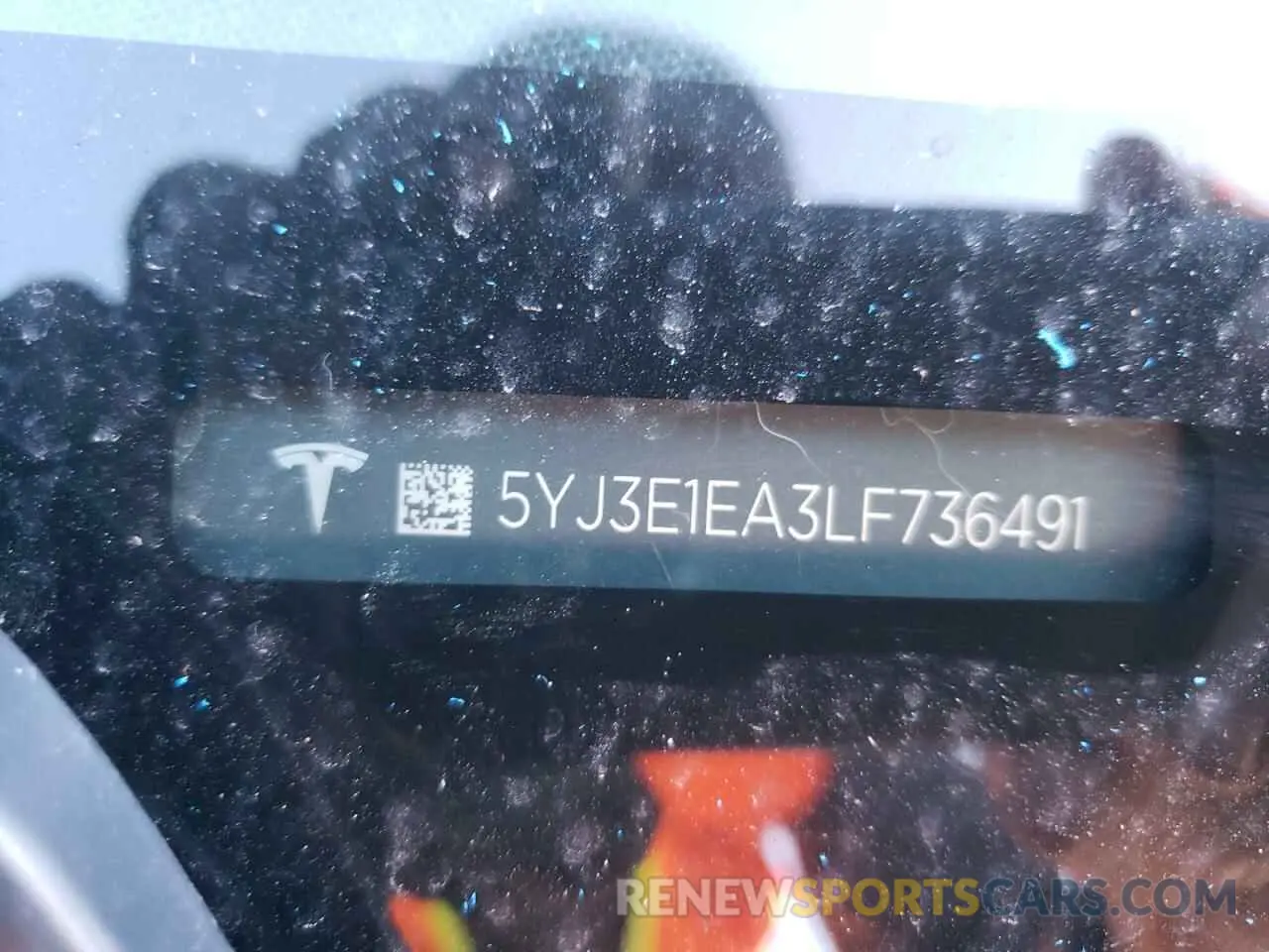 12 Photograph of a damaged car 5YJ3E1EA3LF736491 TESLA MODEL 3 2020