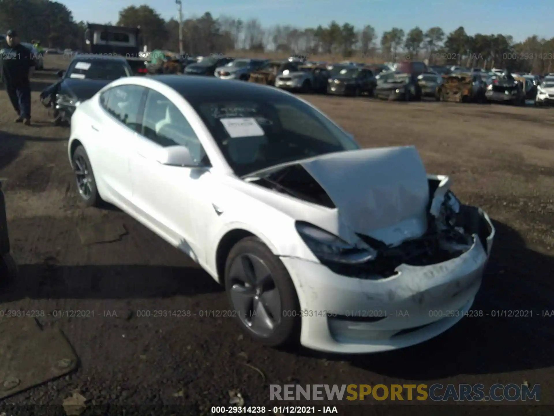 1 Photograph of a damaged car 5YJ3E1EA3LF738189 TESLA MODEL 3 2020