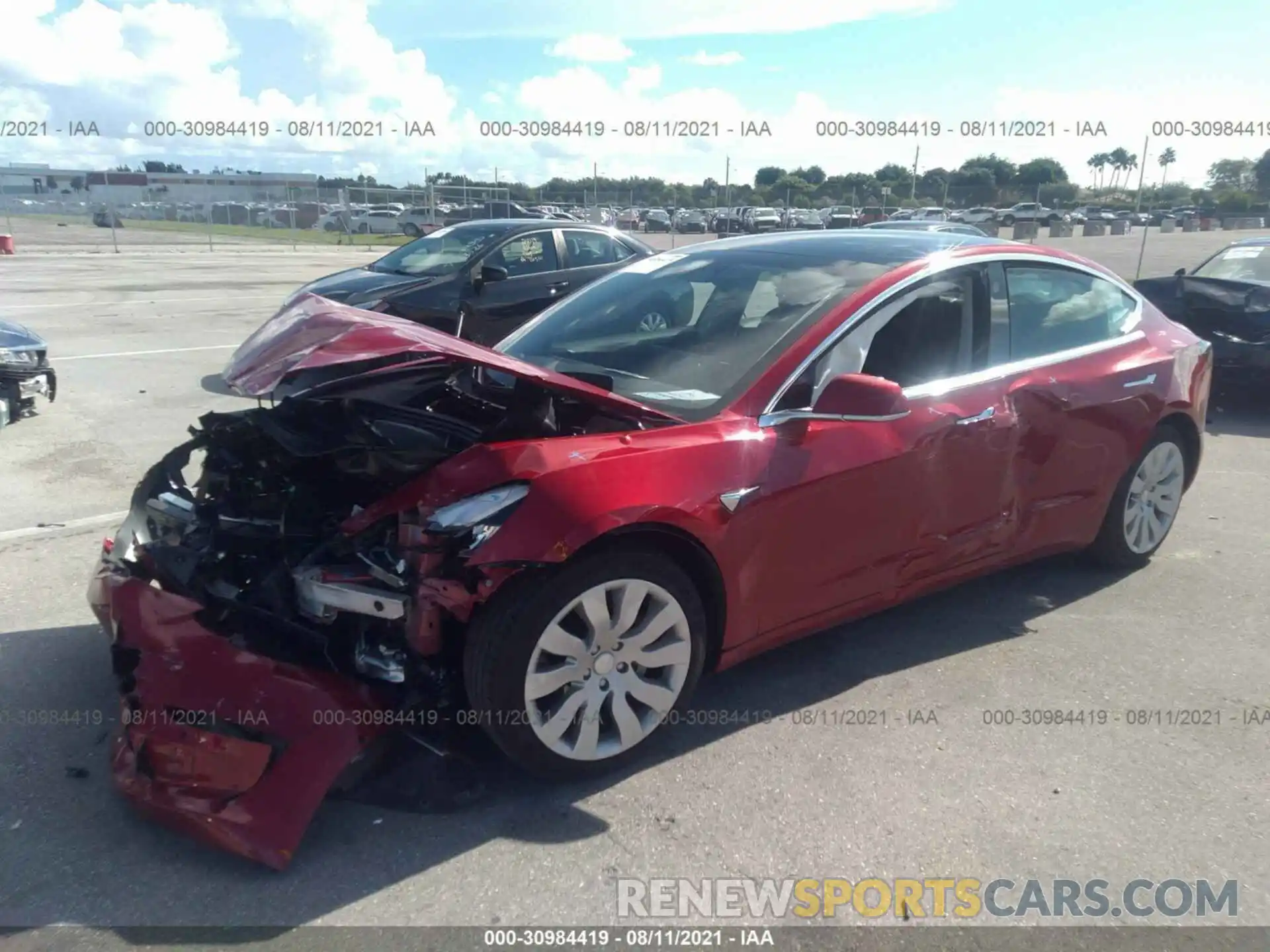 2 Photograph of a damaged car 5YJ3E1EA3LF739651 TESLA MODEL 3 2020