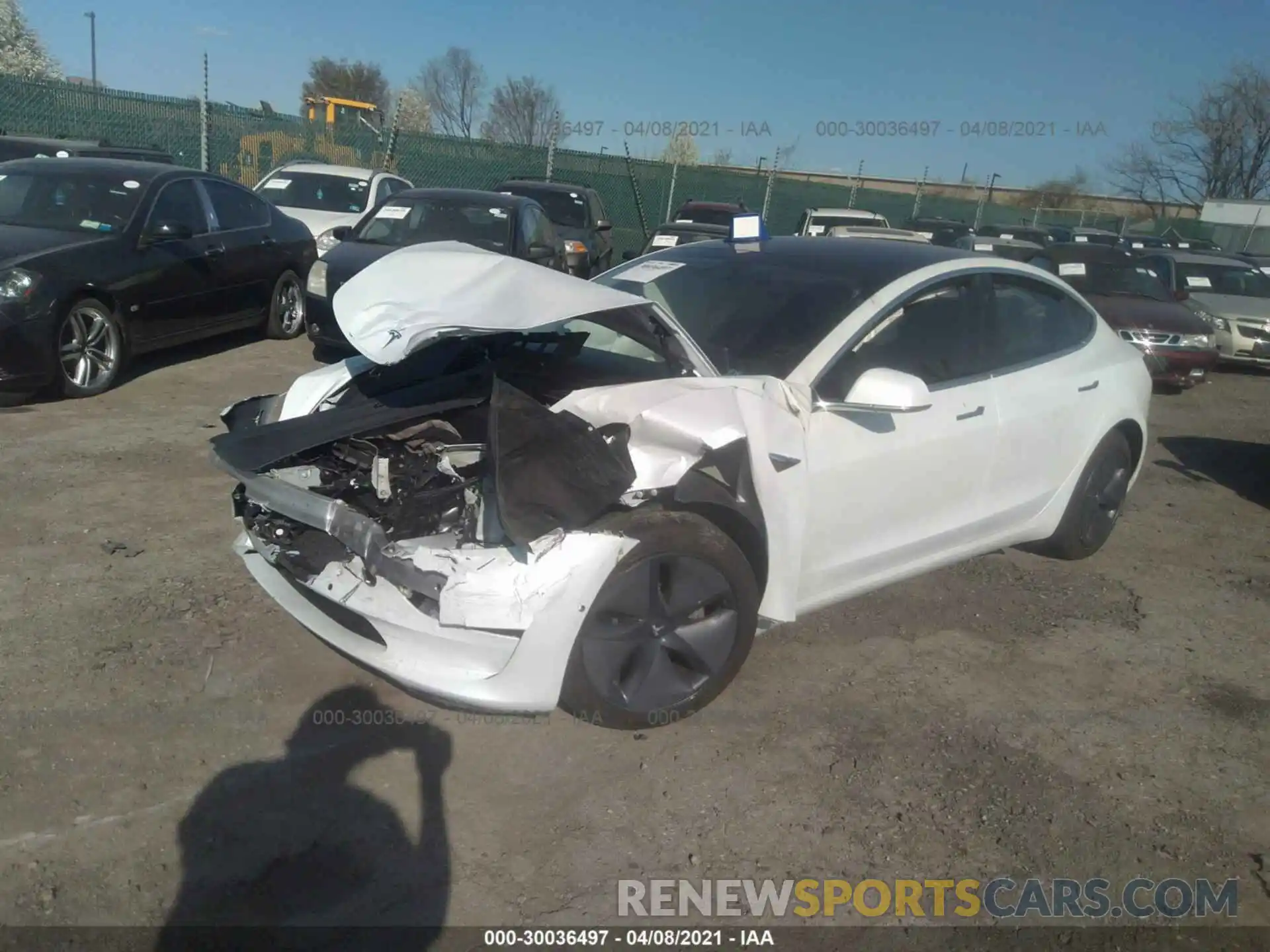 2 Photograph of a damaged car 5YJ3E1EA3LF742971 TESLA MODEL 3 2020