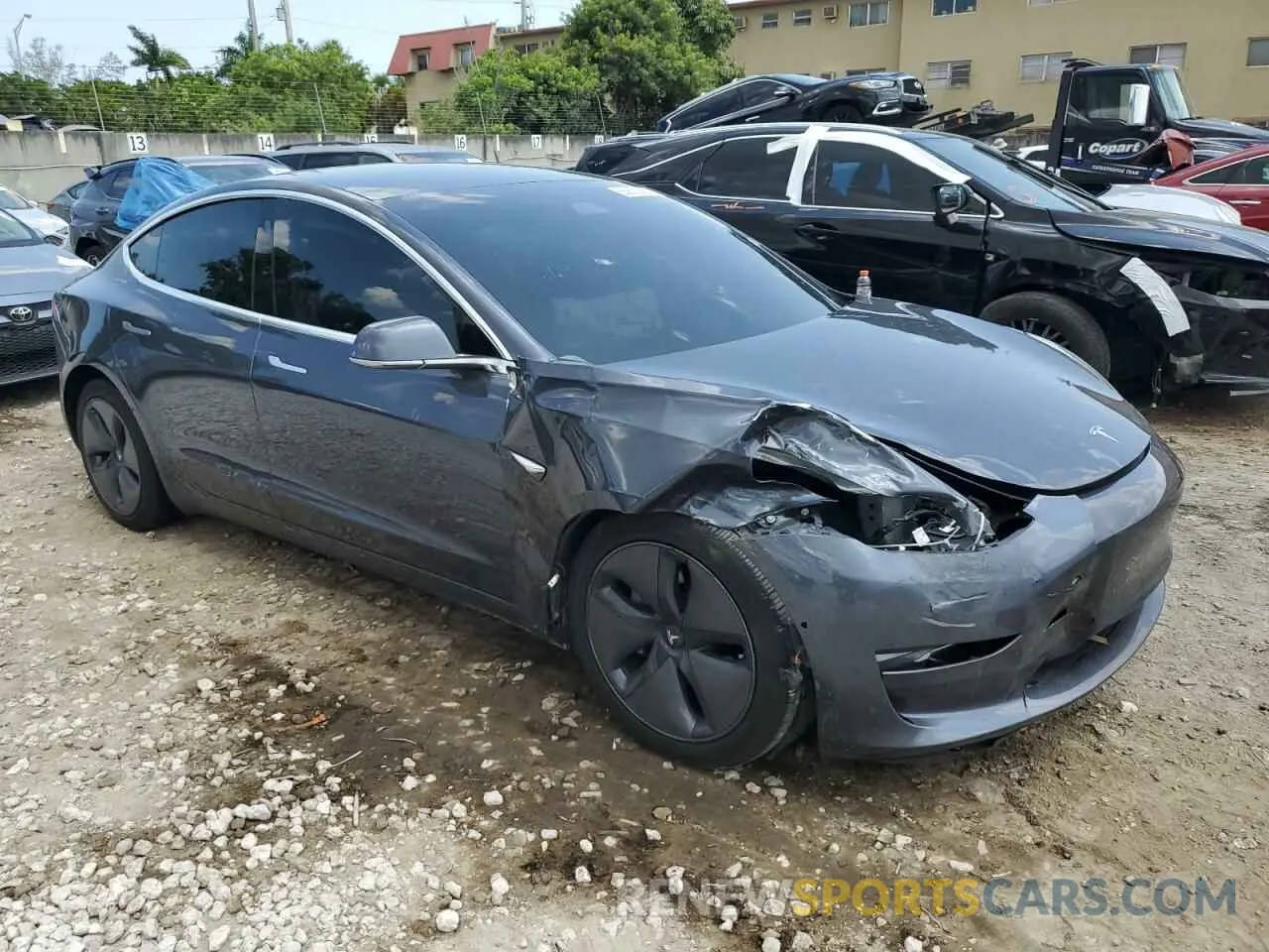 4 Photograph of a damaged car 5YJ3E1EA3LF745546 TESLA MODEL 3 2020