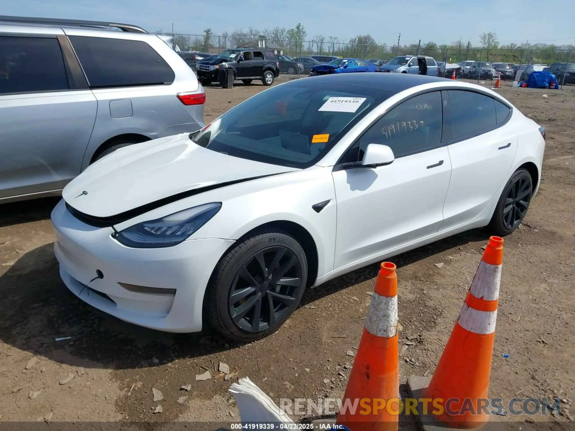 2 Photograph of a damaged car 5YJ3E1EA3LF785951 TESLA MODEL 3 2020