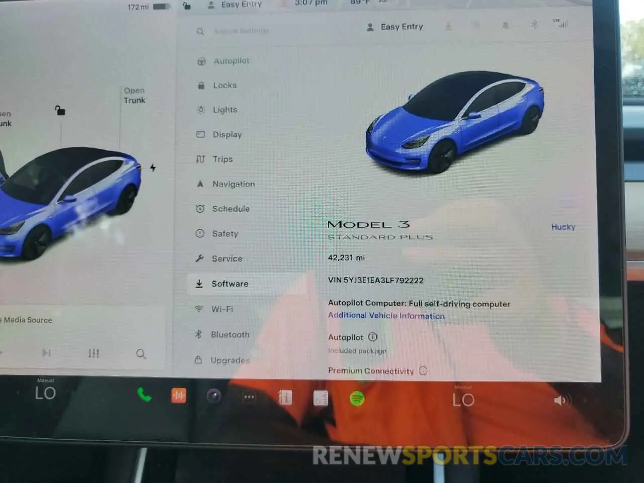9 Photograph of a damaged car 5YJ3E1EA3LF792222 TESLA MODEL 3 2020