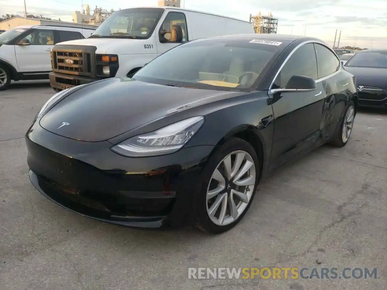 2 Photograph of a damaged car 5YJ3E1EA3LF793323 TESLA MODEL 3 2020