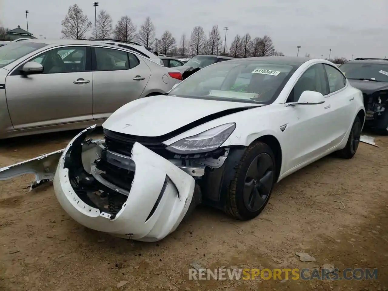 2 Photograph of a damaged car 5YJ3E1EA3LF797047 TESLA MODEL 3 2020