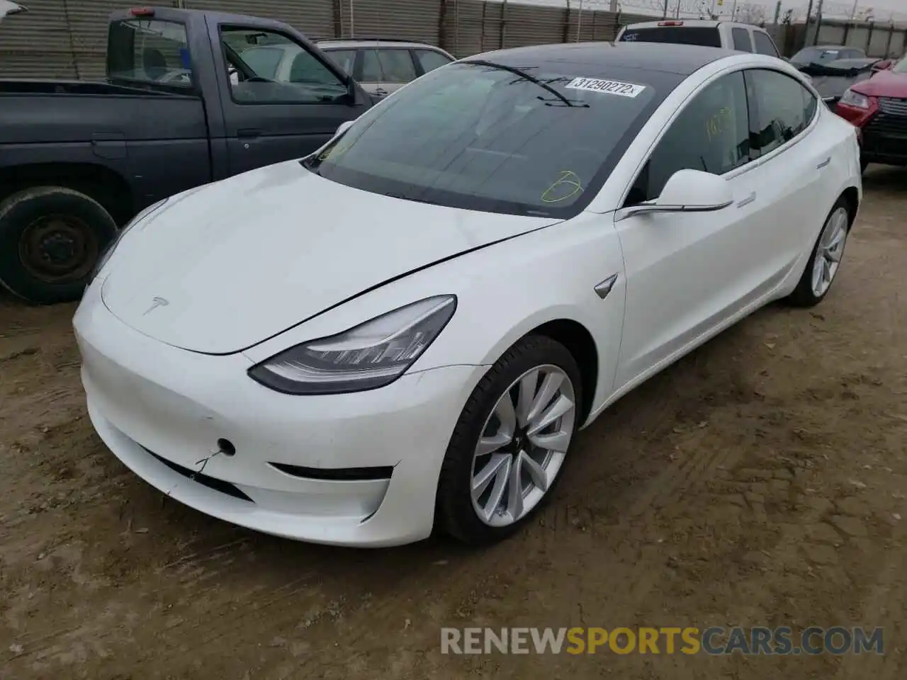 2 Photograph of a damaged car 5YJ3E1EA3LF797498 TESLA MODEL 3 2020