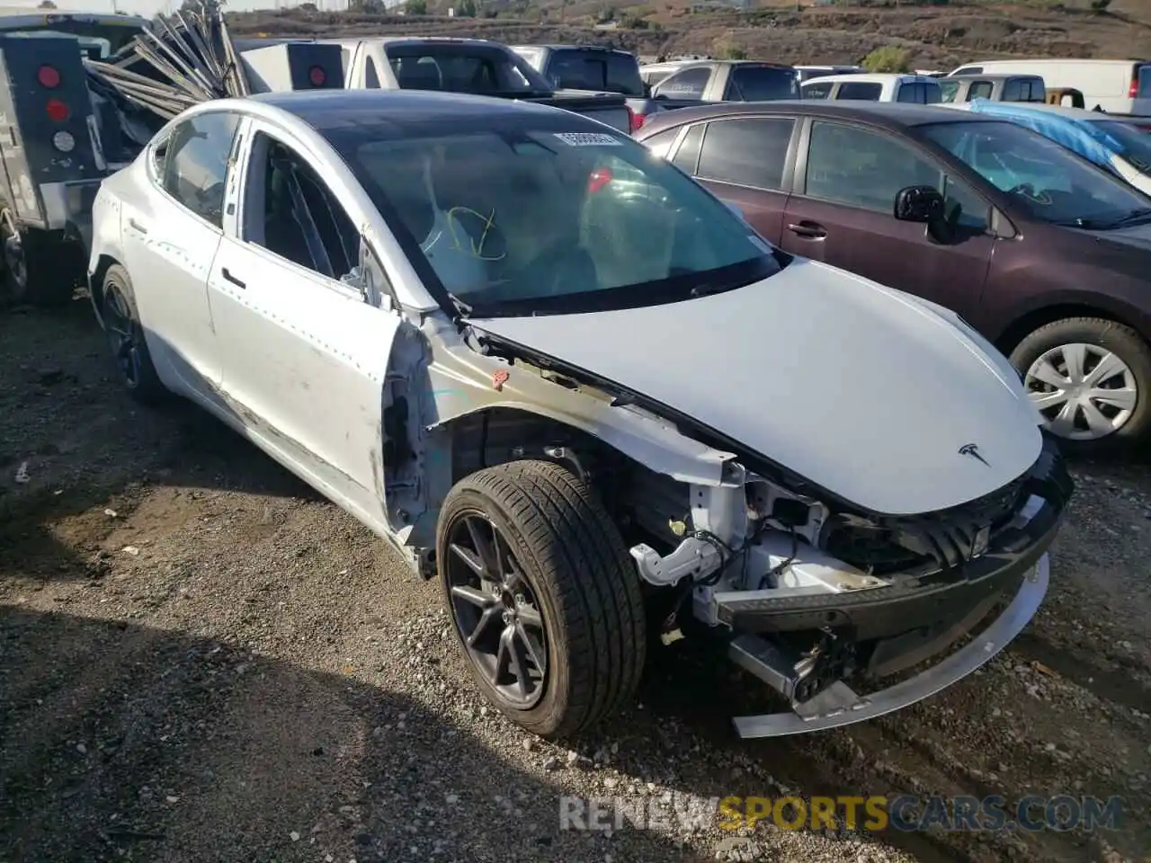 3 Photograph of a damaged car 5YJ3E1EA3LF800075 TESLA MODEL 3 2020