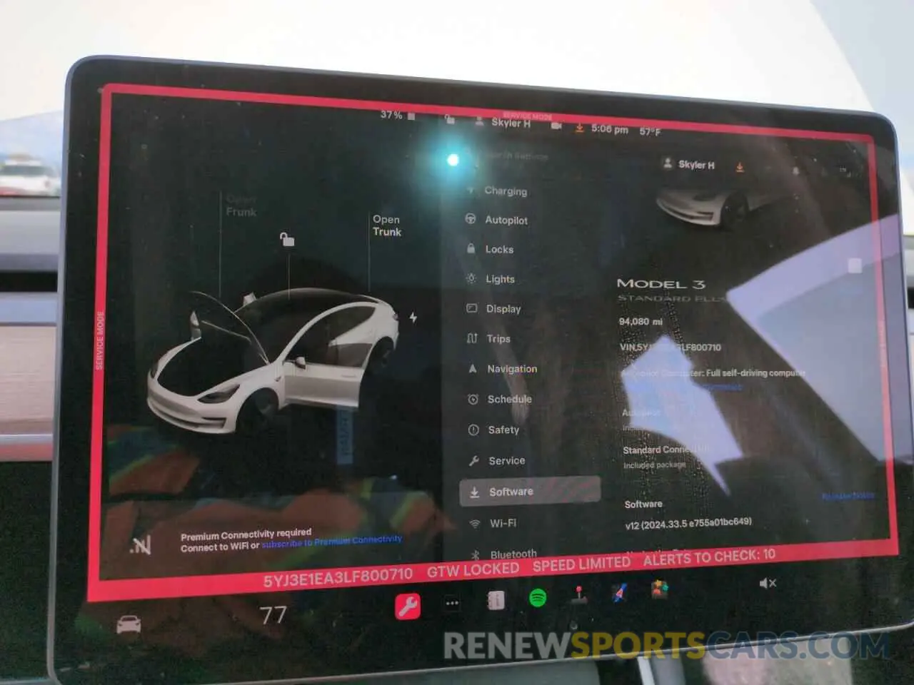 9 Photograph of a damaged car 5YJ3E1EA3LF800710 TESLA MODEL 3 2020