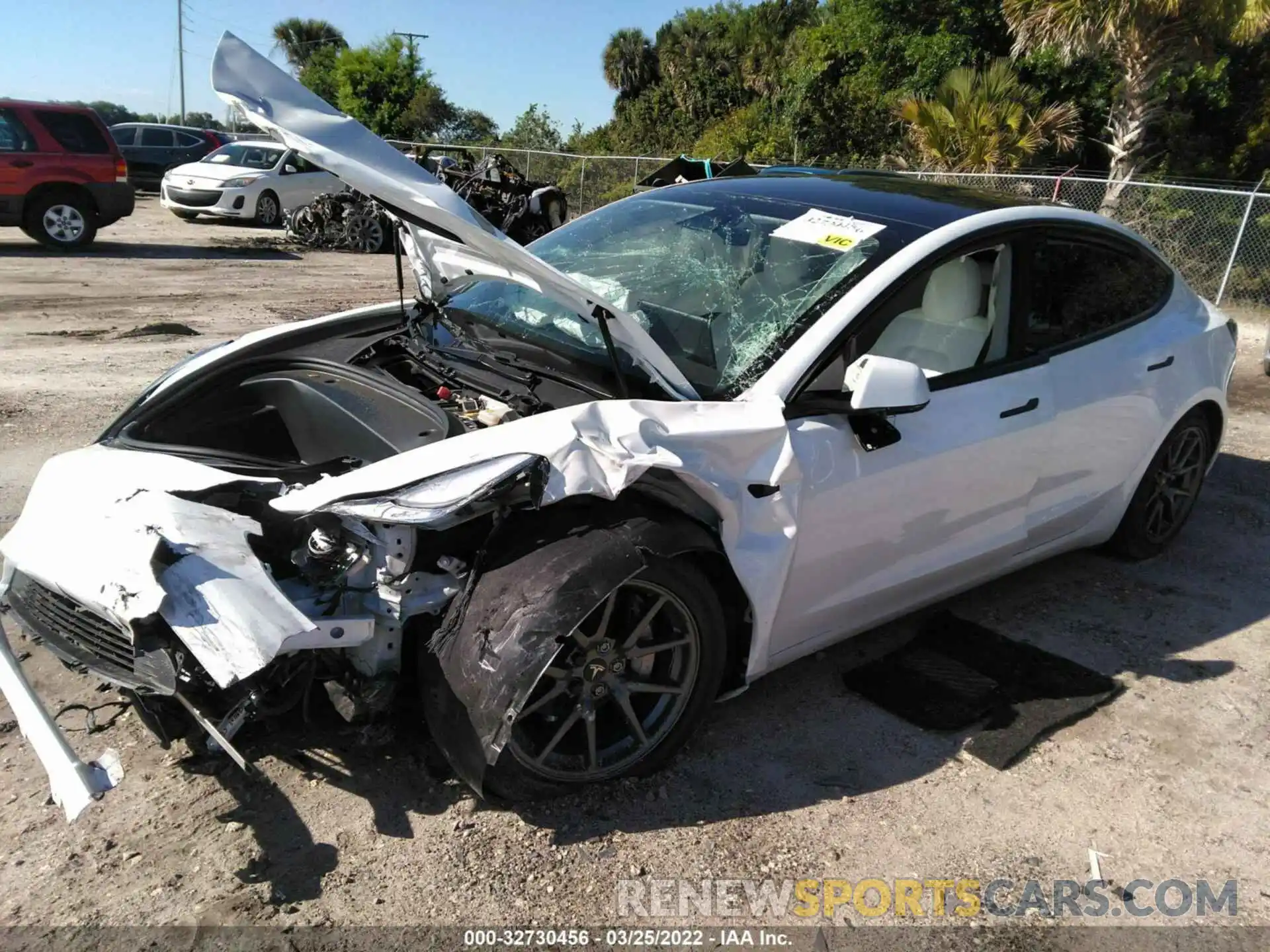 2 Photograph of a damaged car 5YJ3E1EA3LF802568 TESLA MODEL 3 2020