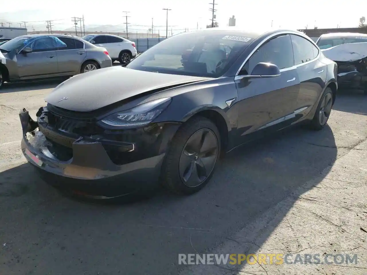 2 Photograph of a damaged car 5YJ3E1EA3LF804823 TESLA MODEL 3 2020