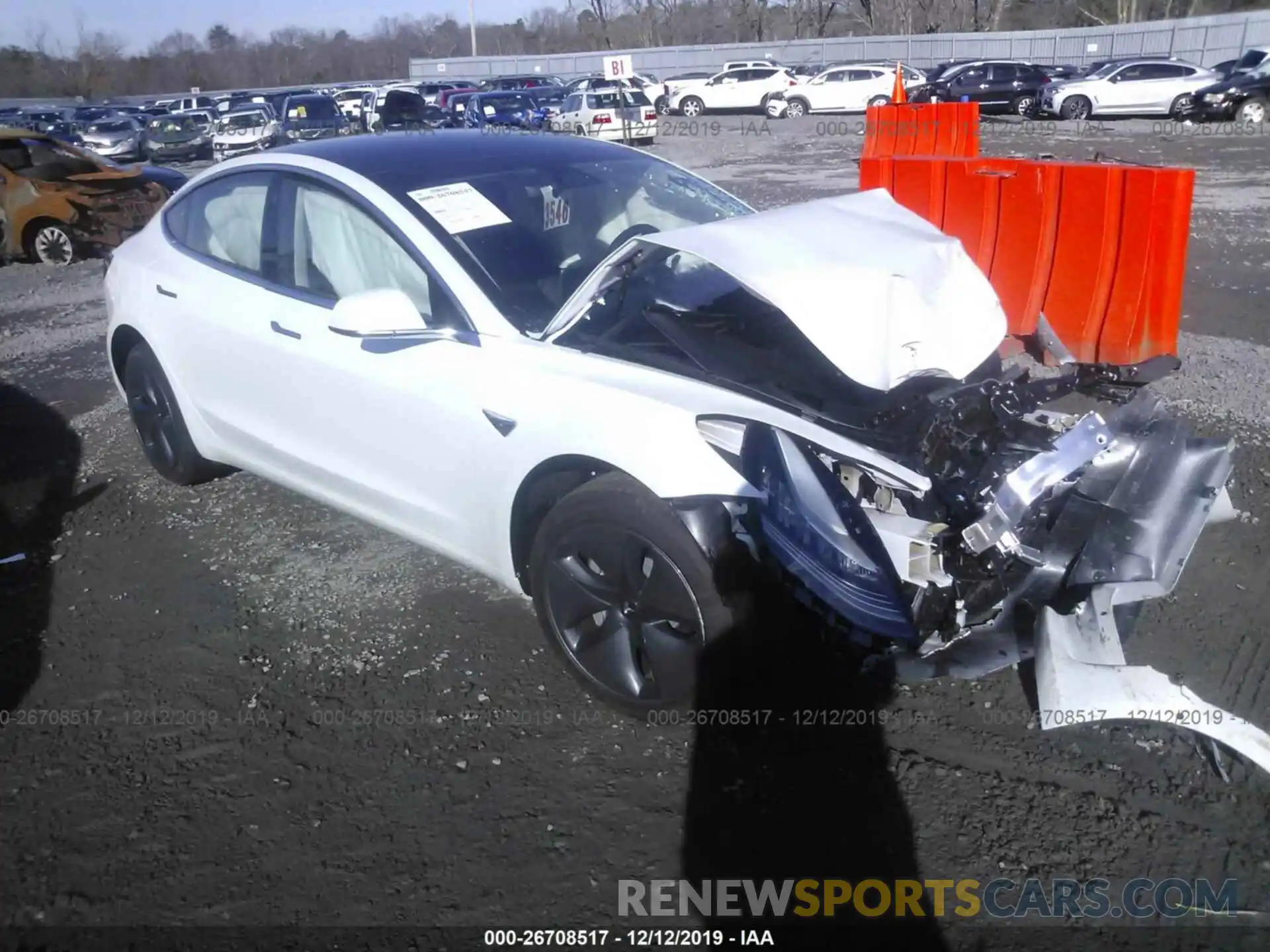 1 Photograph of a damaged car 5YJ3E1EA4LF504238 TESLA MODEL 3 2020