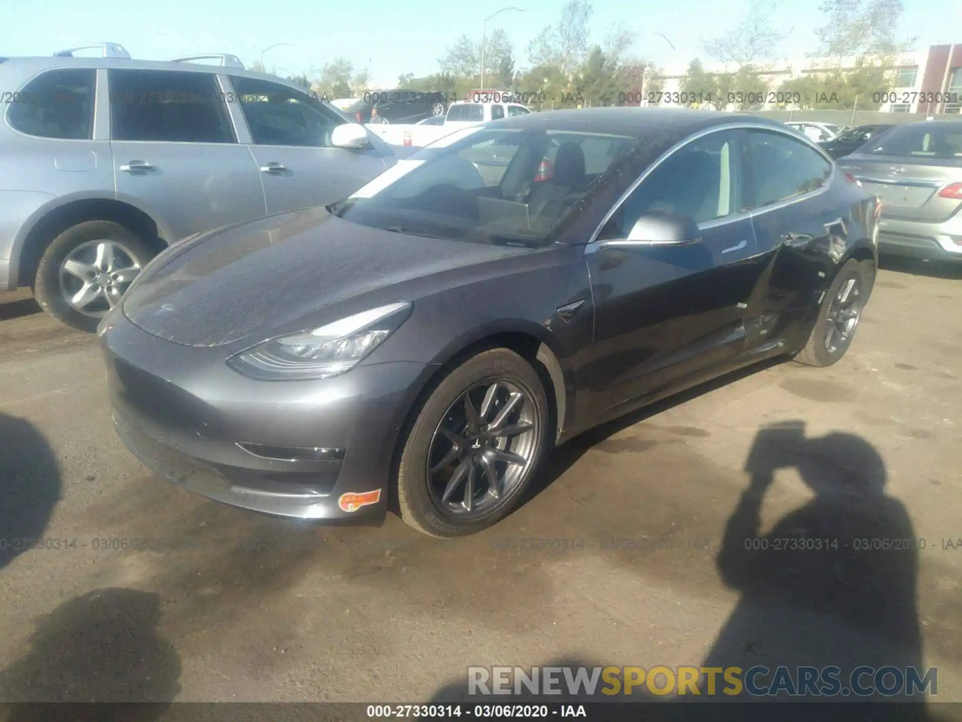 2 Photograph of a damaged car 5YJ3E1EA4LF590263 TESLA MODEL 3 2020