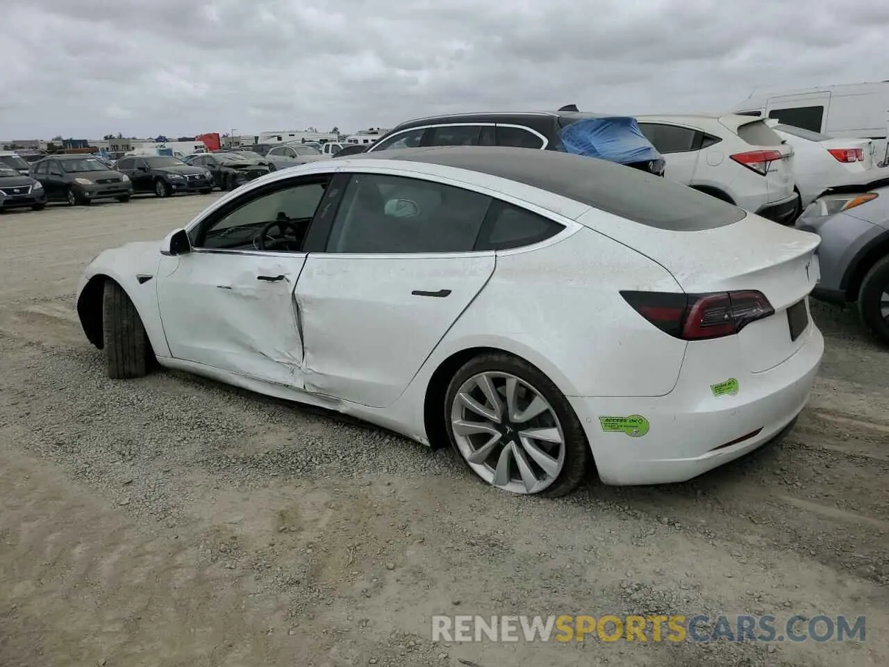 2 Photograph of a damaged car 5YJ3E1EA4LF614741 TESLA MODEL 3 2020