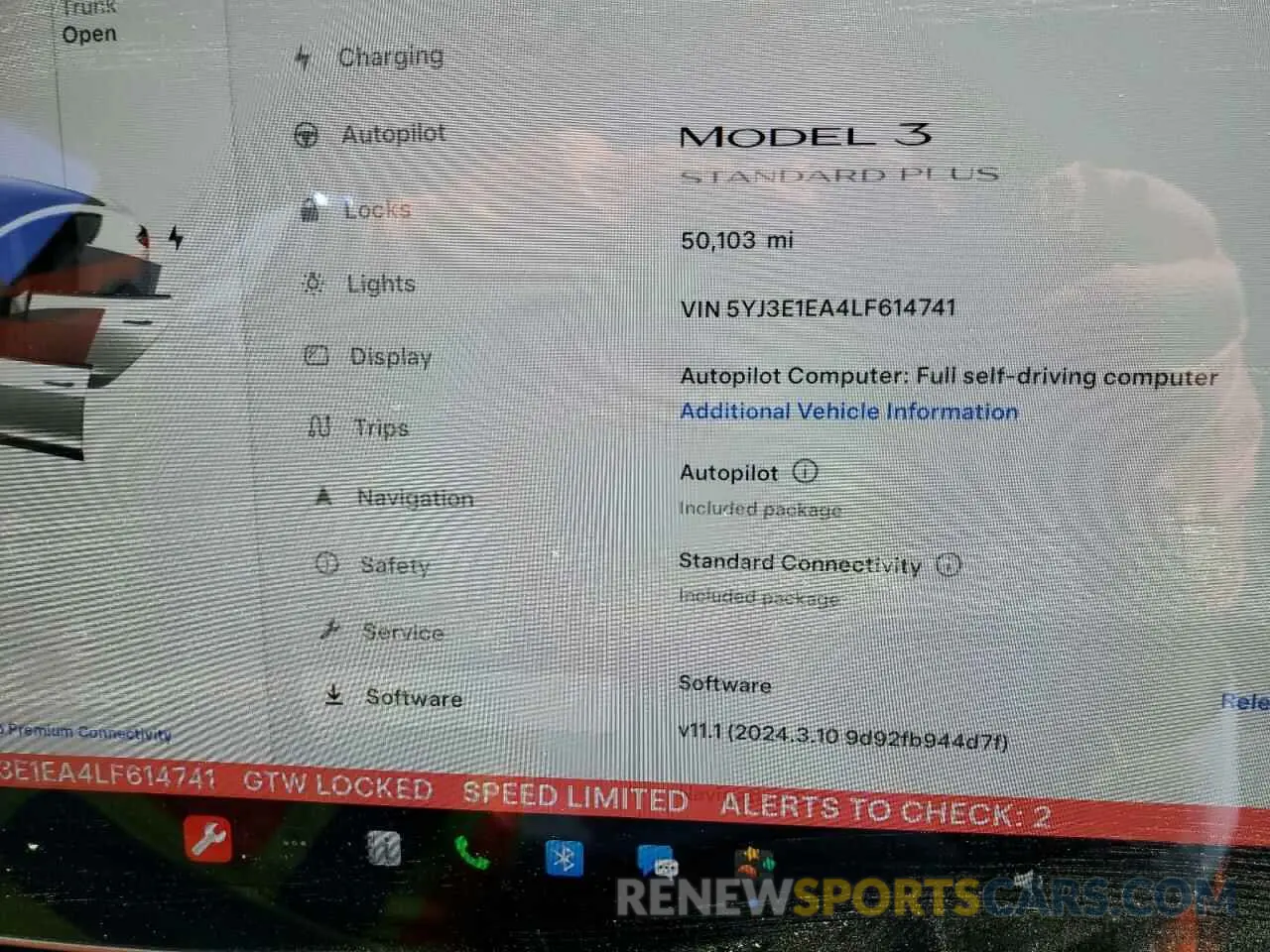 9 Photograph of a damaged car 5YJ3E1EA4LF614741 TESLA MODEL 3 2020