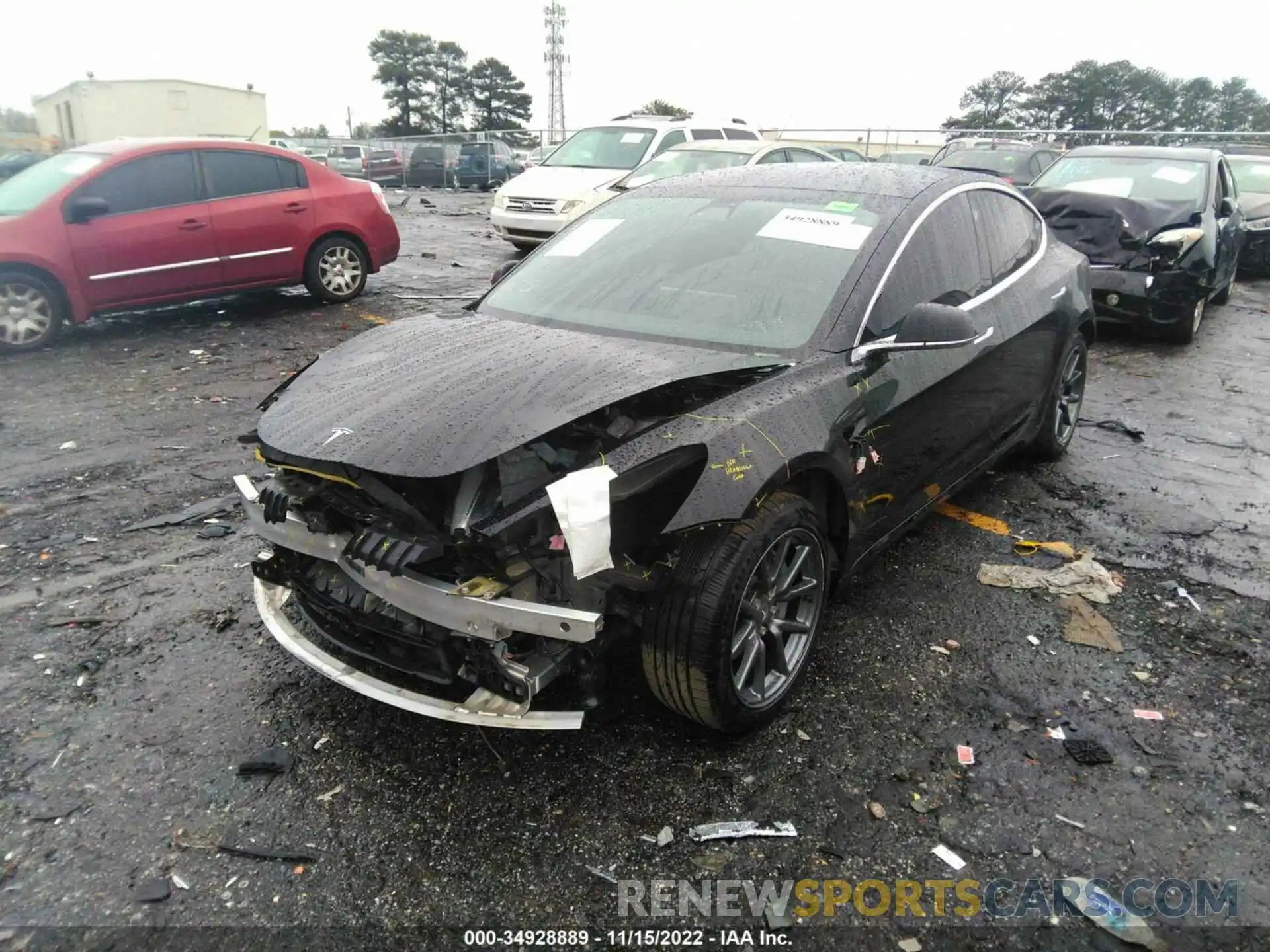 2 Photograph of a damaged car 5YJ3E1EA4LF629952 TESLA MODEL 3 2020