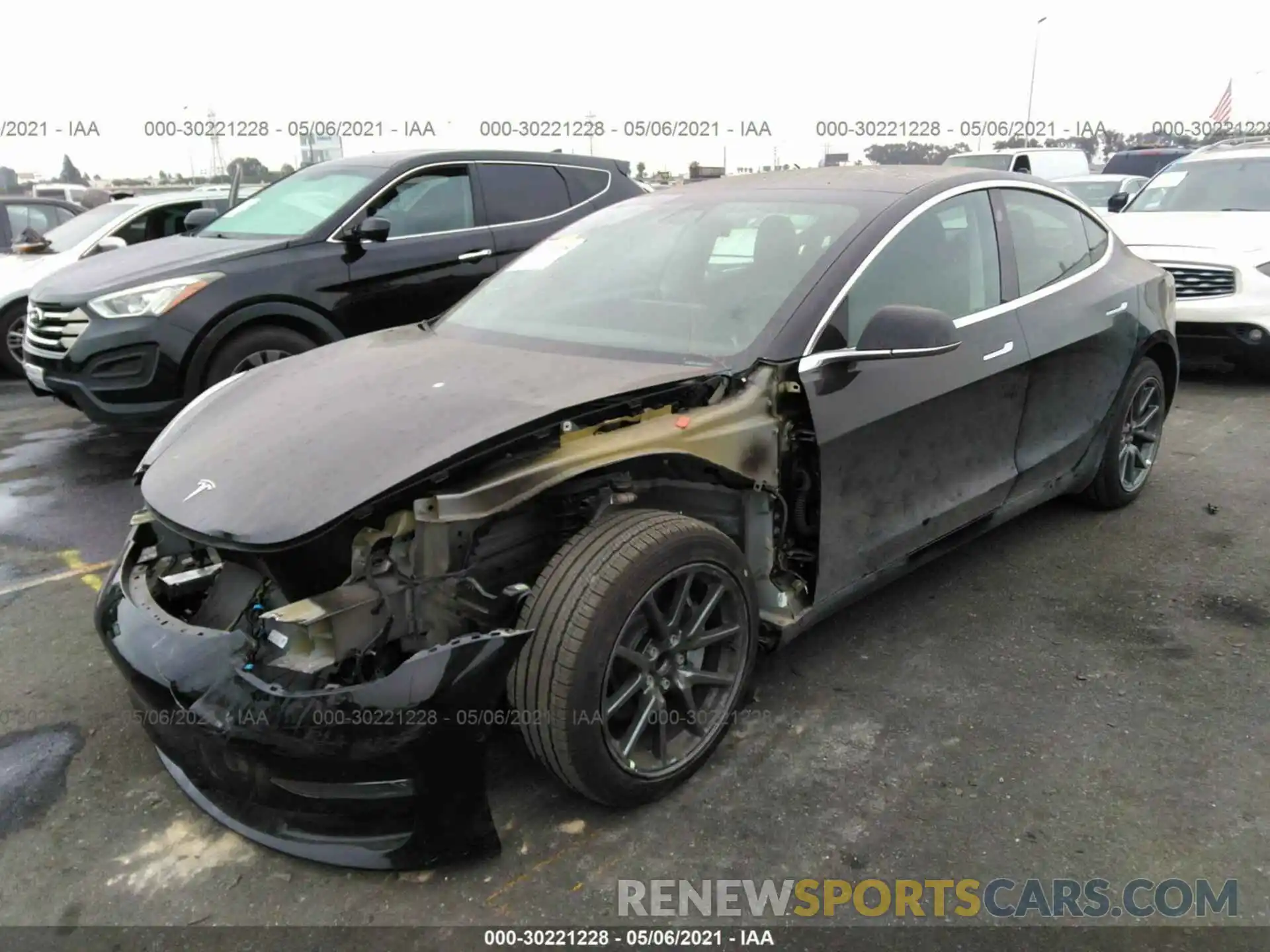 2 Photograph of a damaged car 5YJ3E1EA4LF657640 TESLA MODEL 3 2020