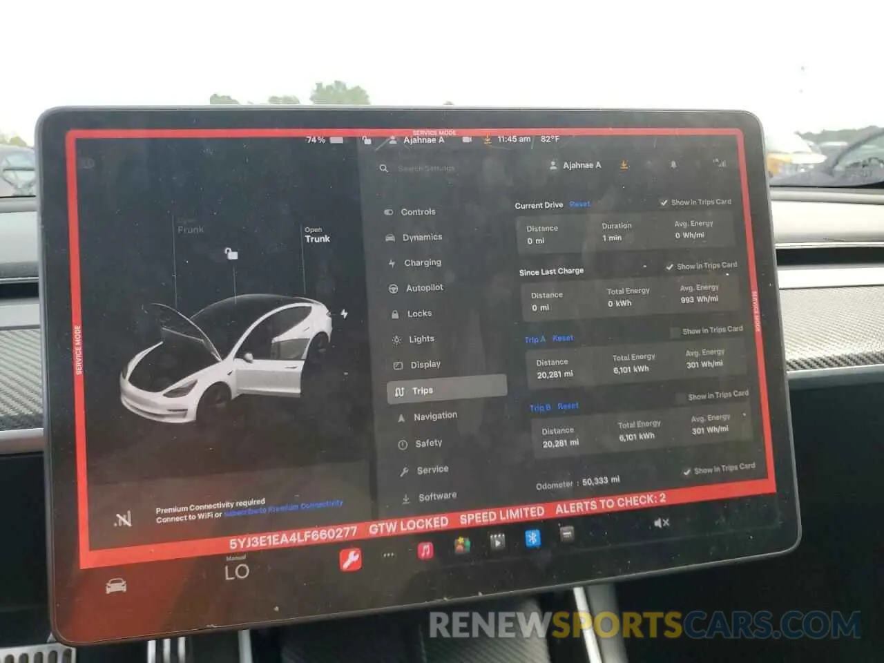 9 Photograph of a damaged car 5YJ3E1EA4LF660277 TESLA MODEL 3 2020