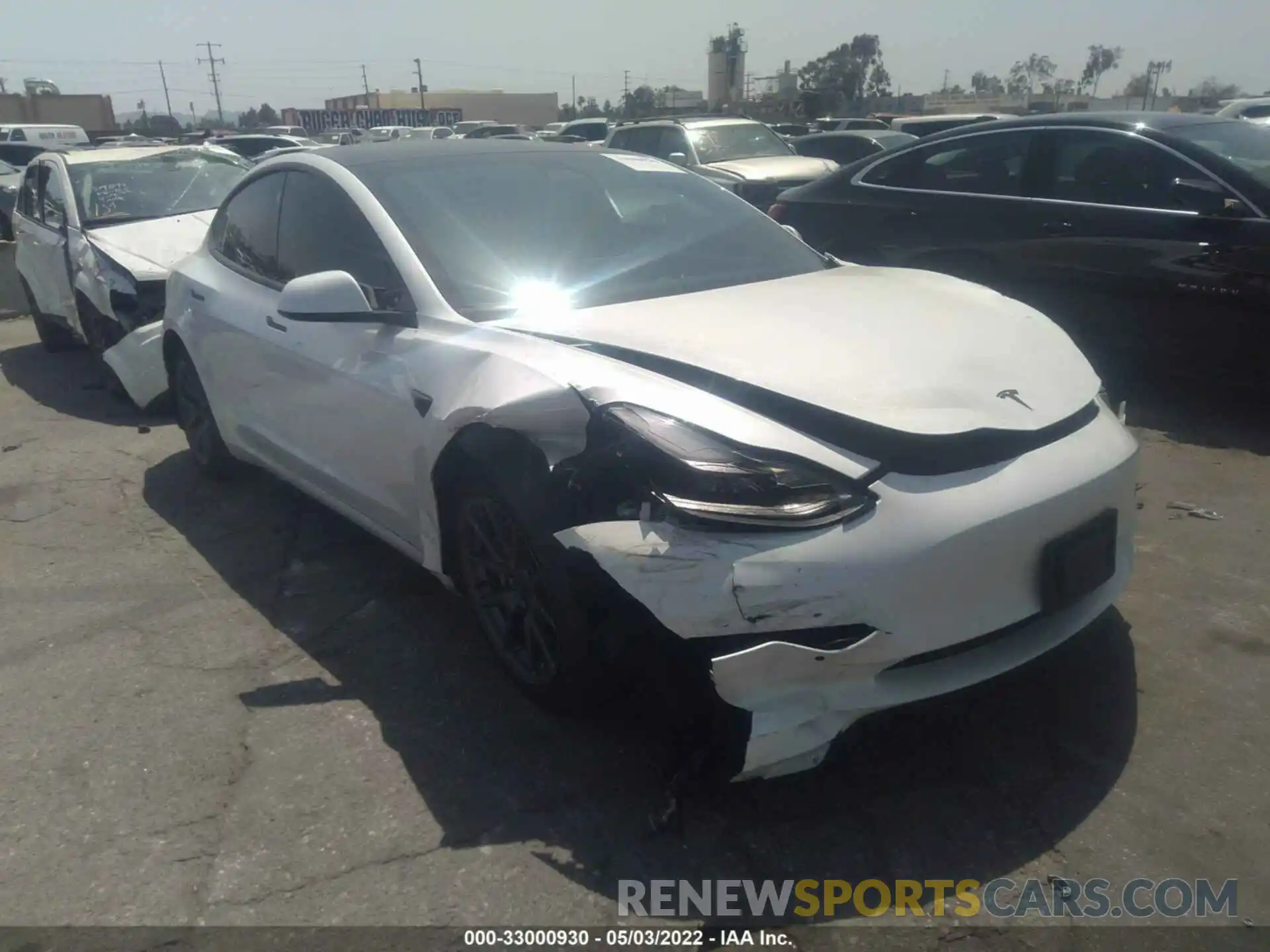 1 Photograph of a damaged car 5YJ3E1EA4LF744941 TESLA MODEL 3 2020