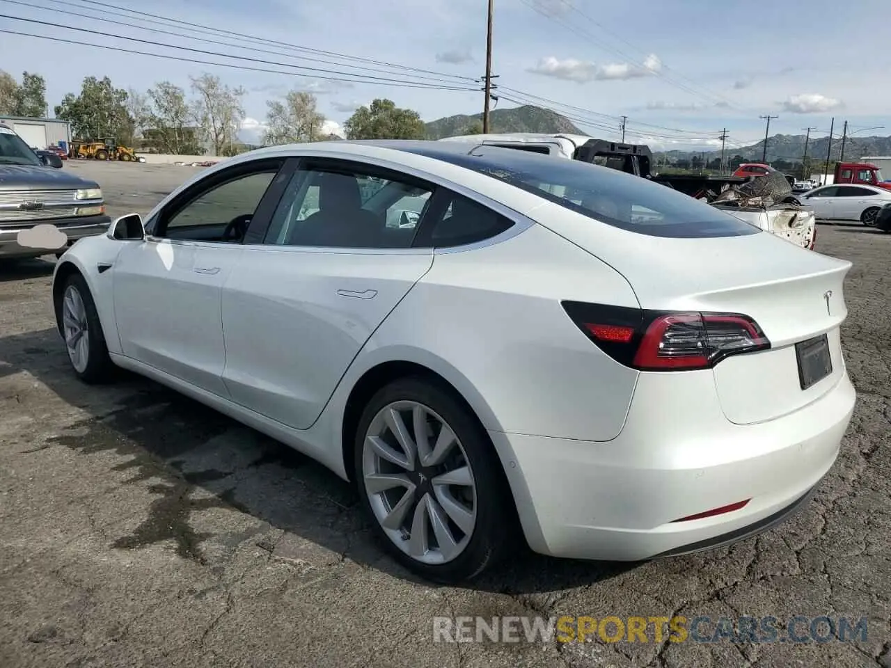2 Photograph of a damaged car 5YJ3E1EA4LF745877 TESLA MODEL 3 2020