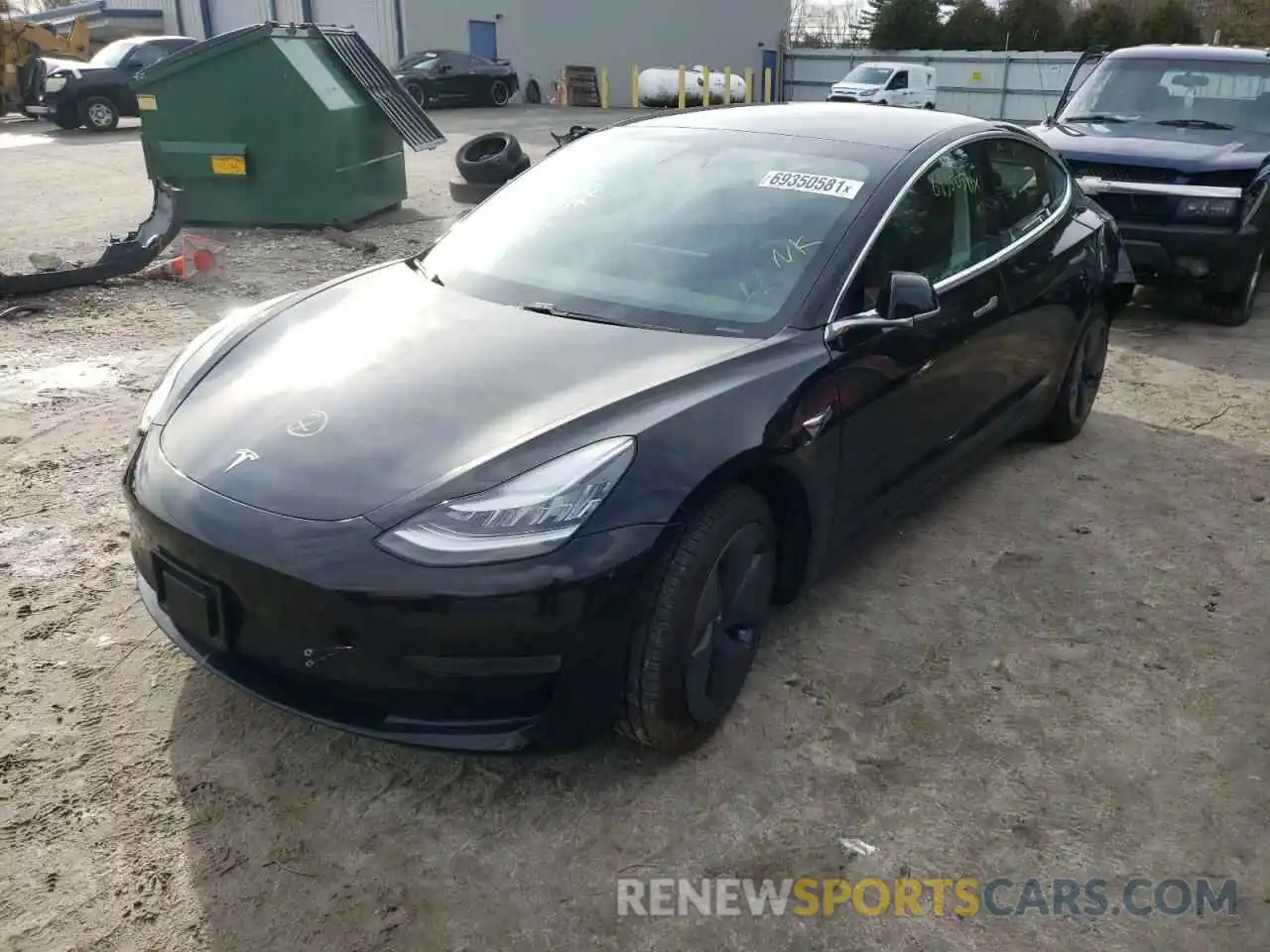 2 Photograph of a damaged car 5YJ3E1EA4LF783464 TESLA MODEL 3 2020