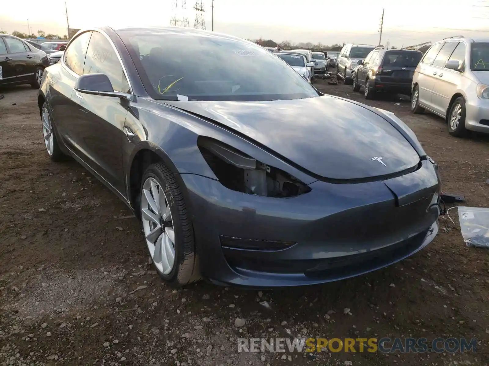 1 Photograph of a damaged car 5YJ3E1EA4LF792956 TESLA MODEL 3 2020