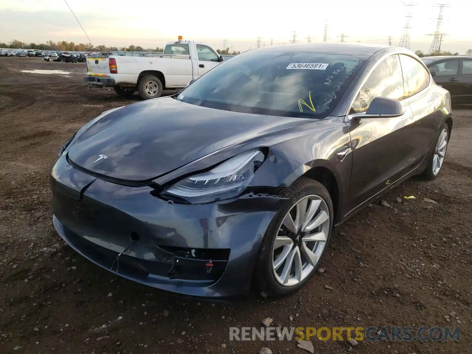 2 Photograph of a damaged car 5YJ3E1EA4LF792956 TESLA MODEL 3 2020