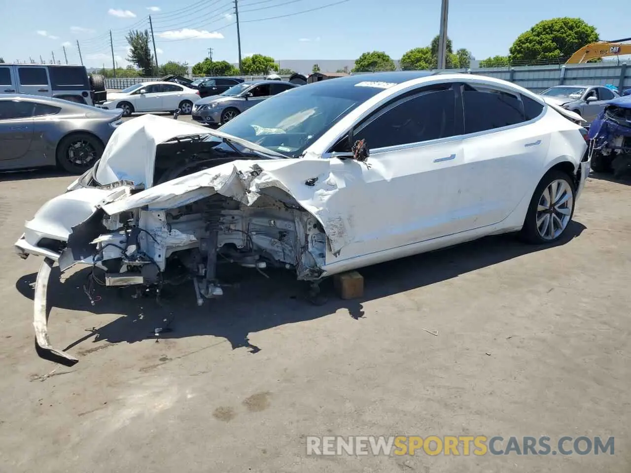 1 Photograph of a damaged car 5YJ3E1EA4LF793041 TESLA MODEL 3 2020