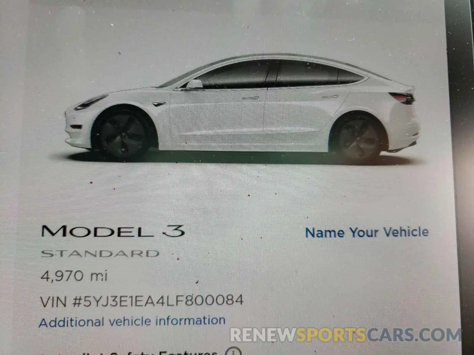 8 Photograph of a damaged car 5YJ3E1EA4LF800084 TESLA MODEL 3 2020