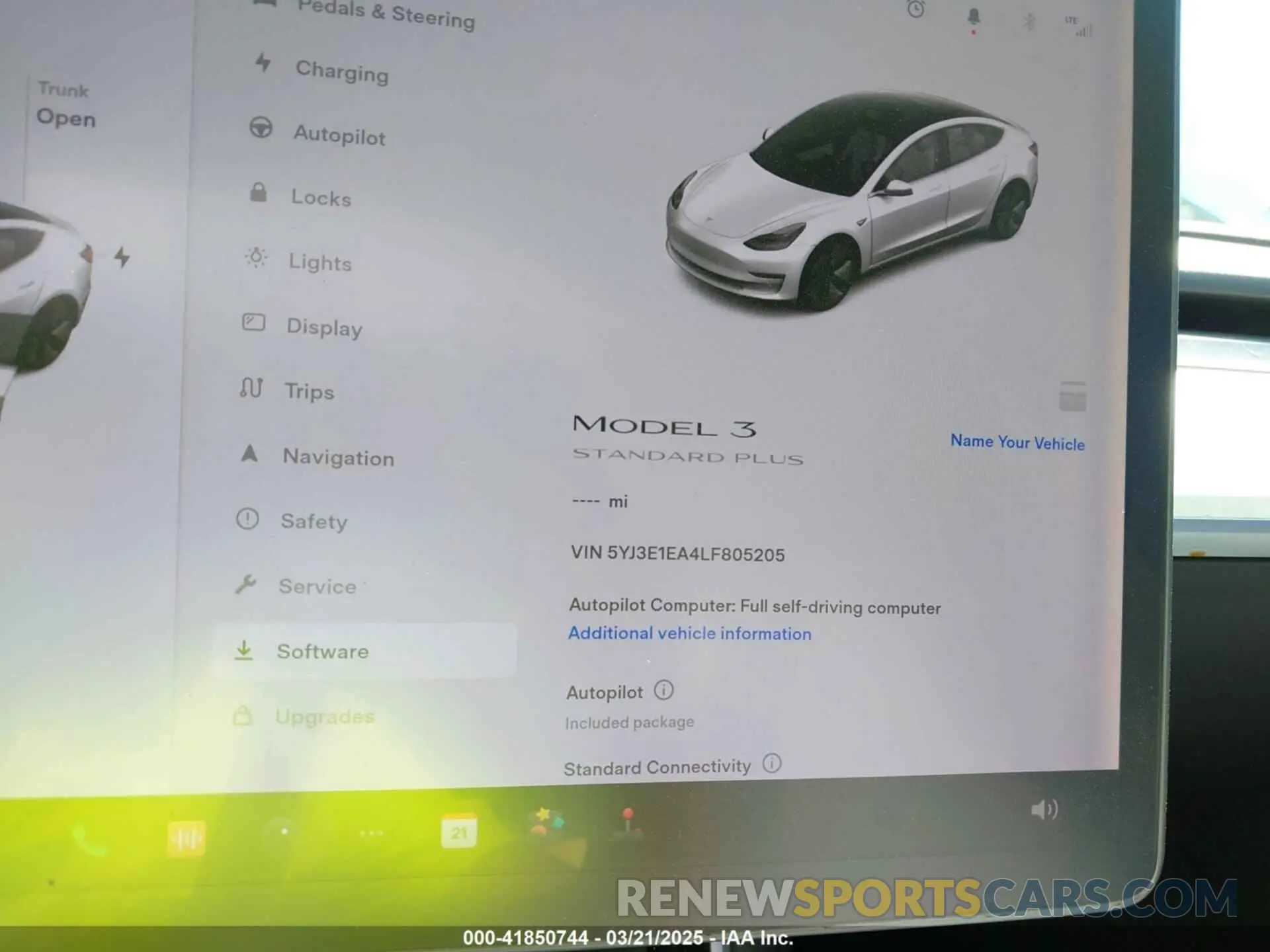 14 Photograph of a damaged car 5YJ3E1EA4LF805205 TESLA MODEL 3 2020