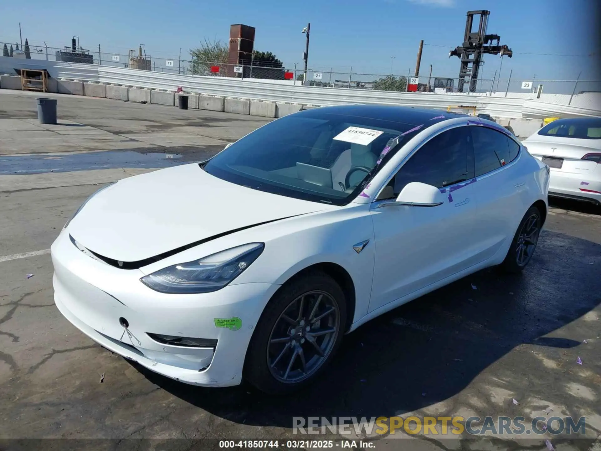 2 Photograph of a damaged car 5YJ3E1EA4LF805205 TESLA MODEL 3 2020