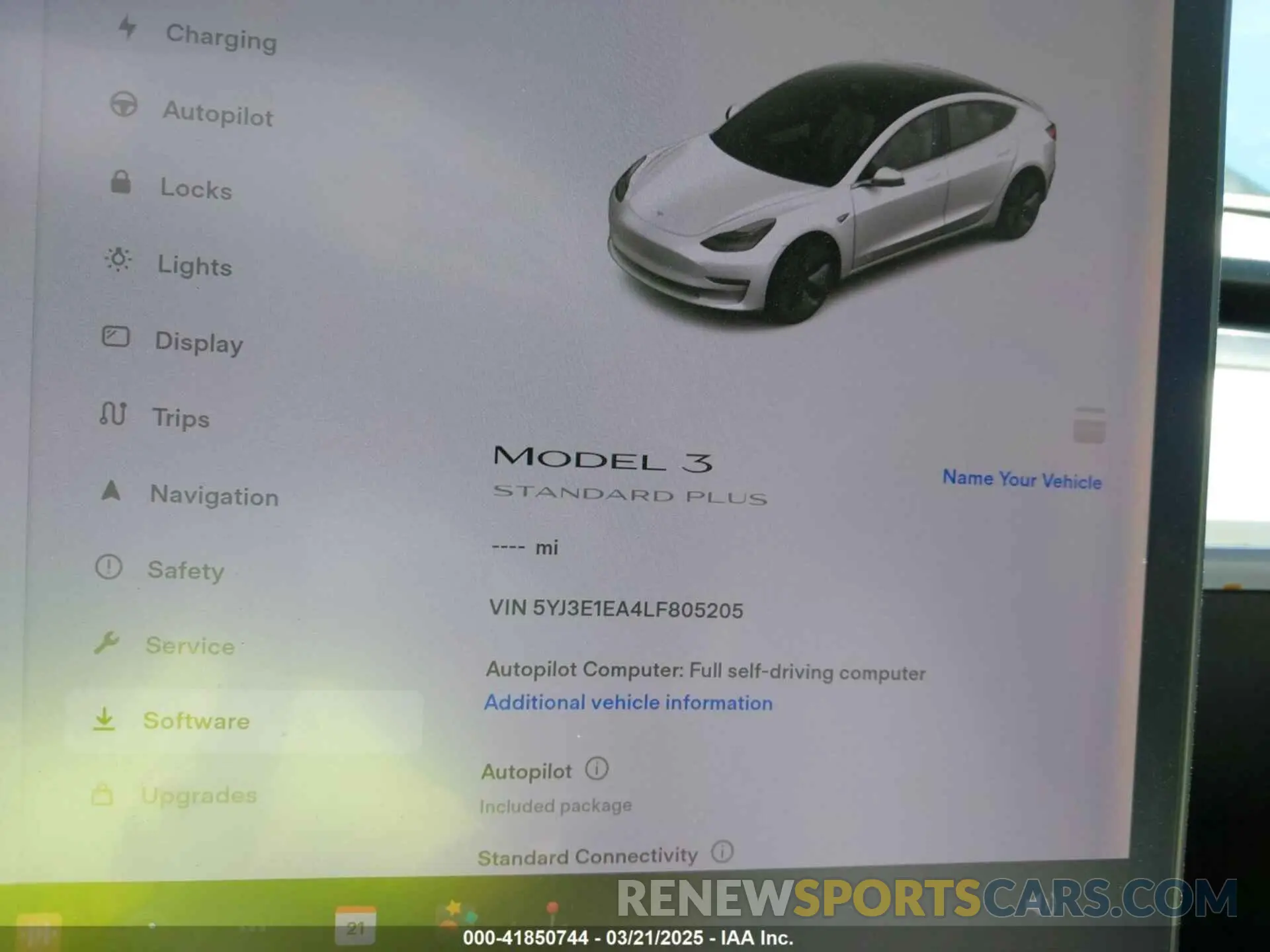 7 Photograph of a damaged car 5YJ3E1EA4LF805205 TESLA MODEL 3 2020