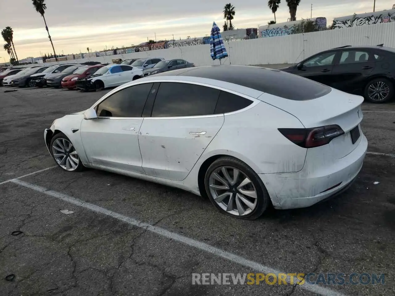 2 Photograph of a damaged car 5YJ3E1EA4LF806421 TESLA MODEL 3 2020