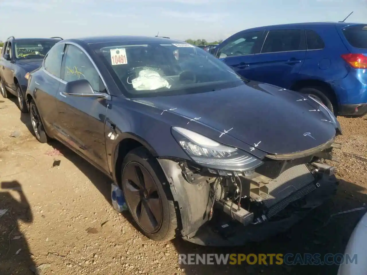 1 Photograph of a damaged car 5YJ3E1EA5LF495906 TESLA MODEL 3 2020