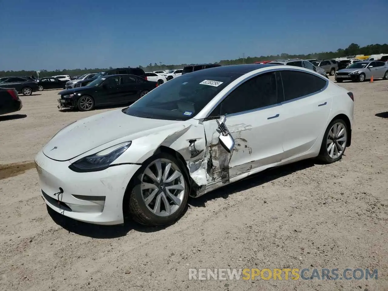 1 Photograph of a damaged car 5YJ3E1EA5LF599280 TESLA MODEL 3 2020