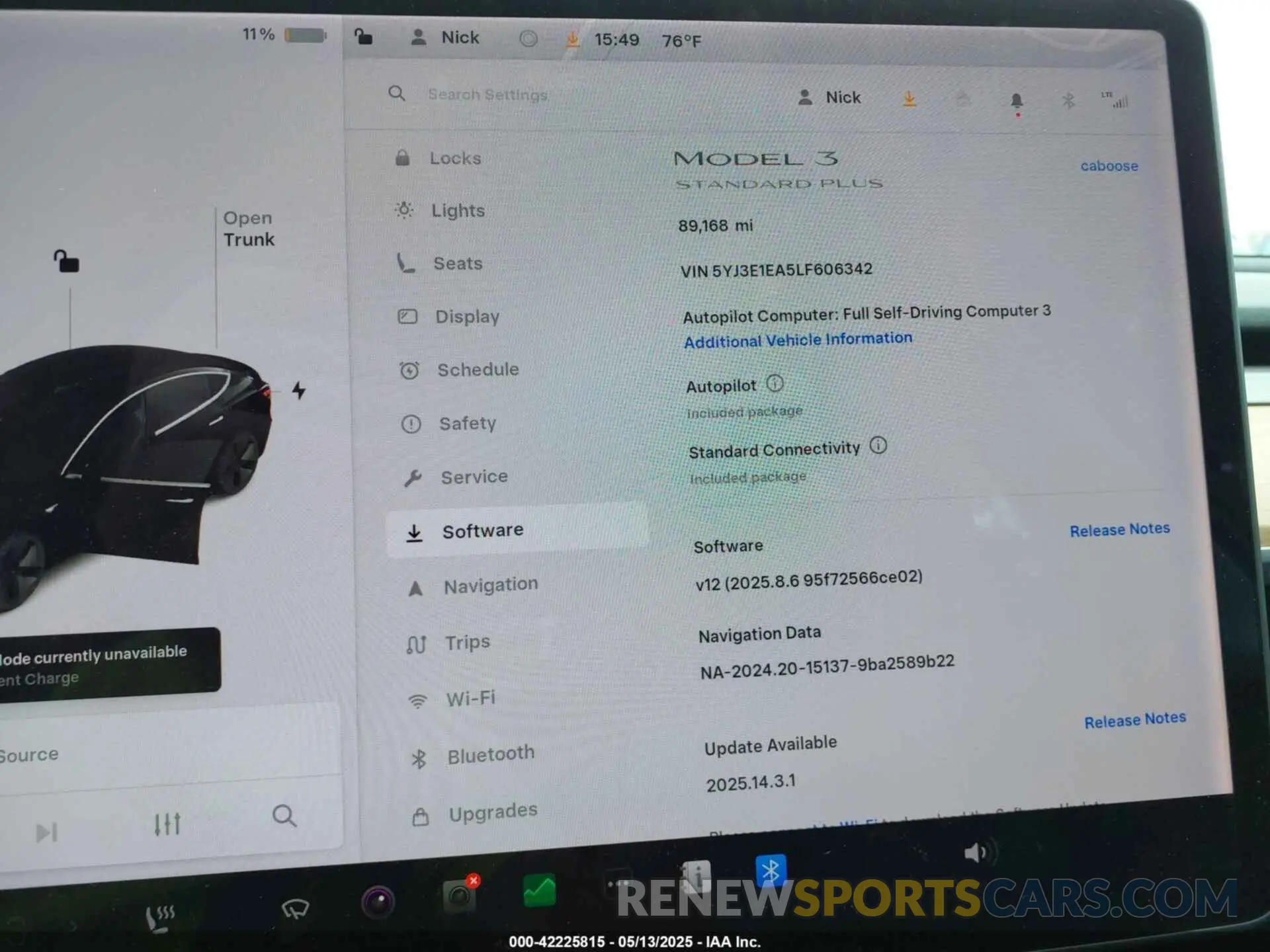 7 Photograph of a damaged car 5YJ3E1EA5LF606342 TESLA MODEL 3 2020