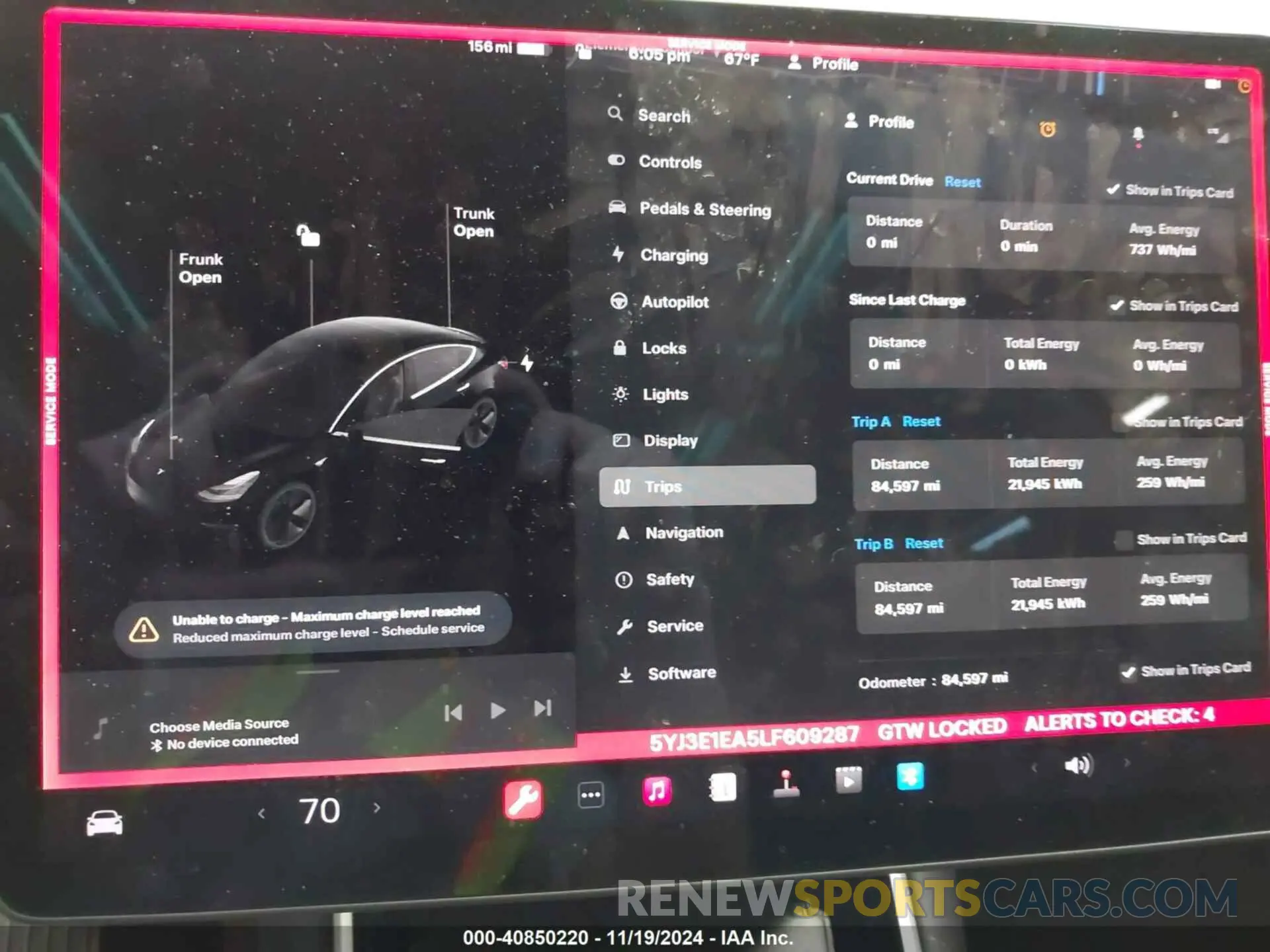 7 Photograph of a damaged car 5YJ3E1EA5LF609287 TESLA MODEL 3 2020