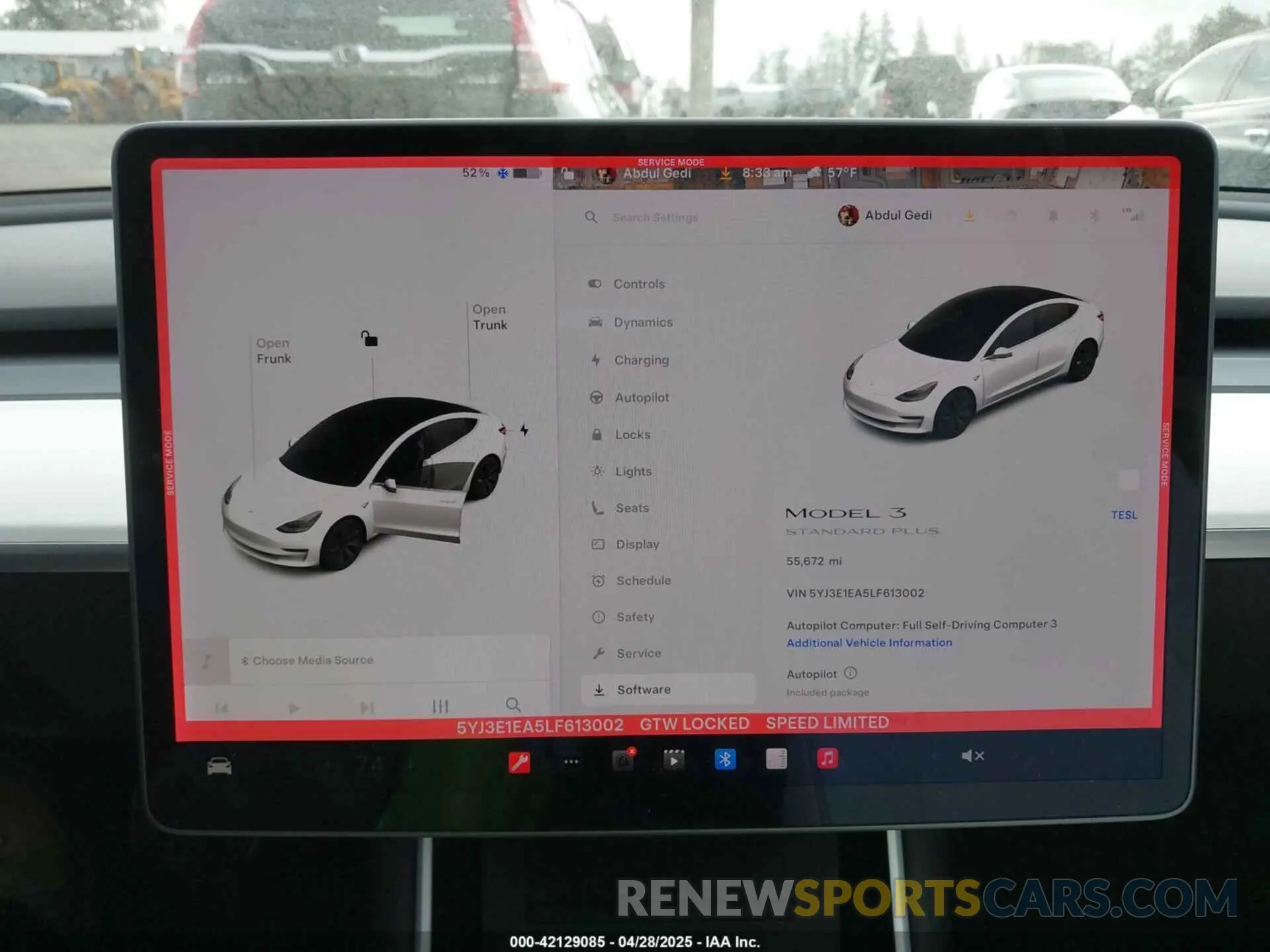19 Photograph of a damaged car 5YJ3E1EA5LF613002 TESLA MODEL 3 2020