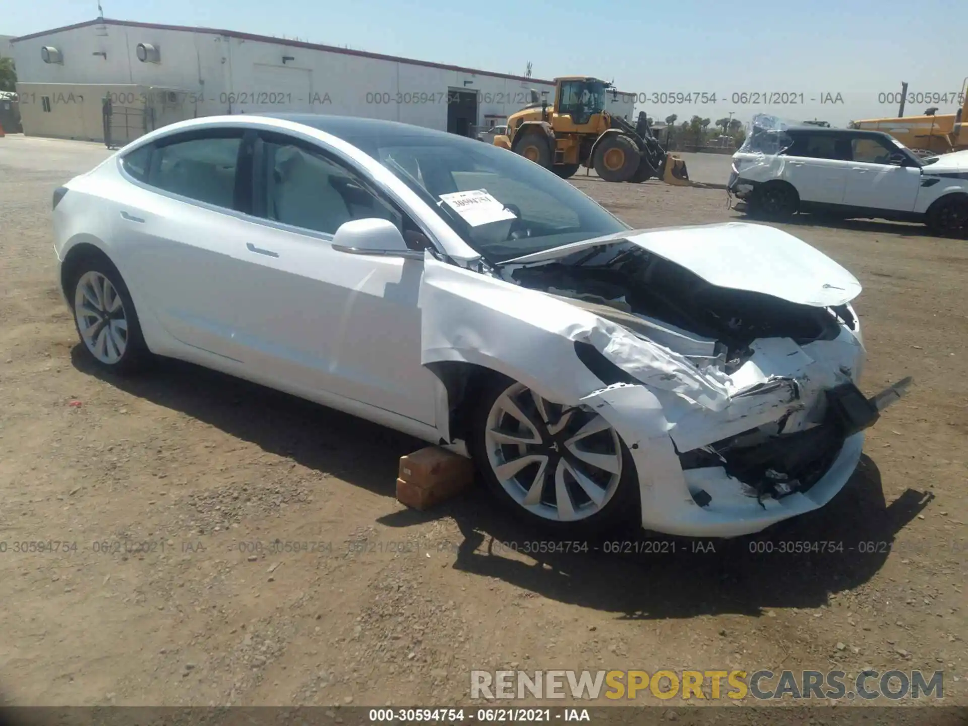 1 Photograph of a damaged car 5YJ3E1EA5LF615994 TESLA MODEL 3 2020