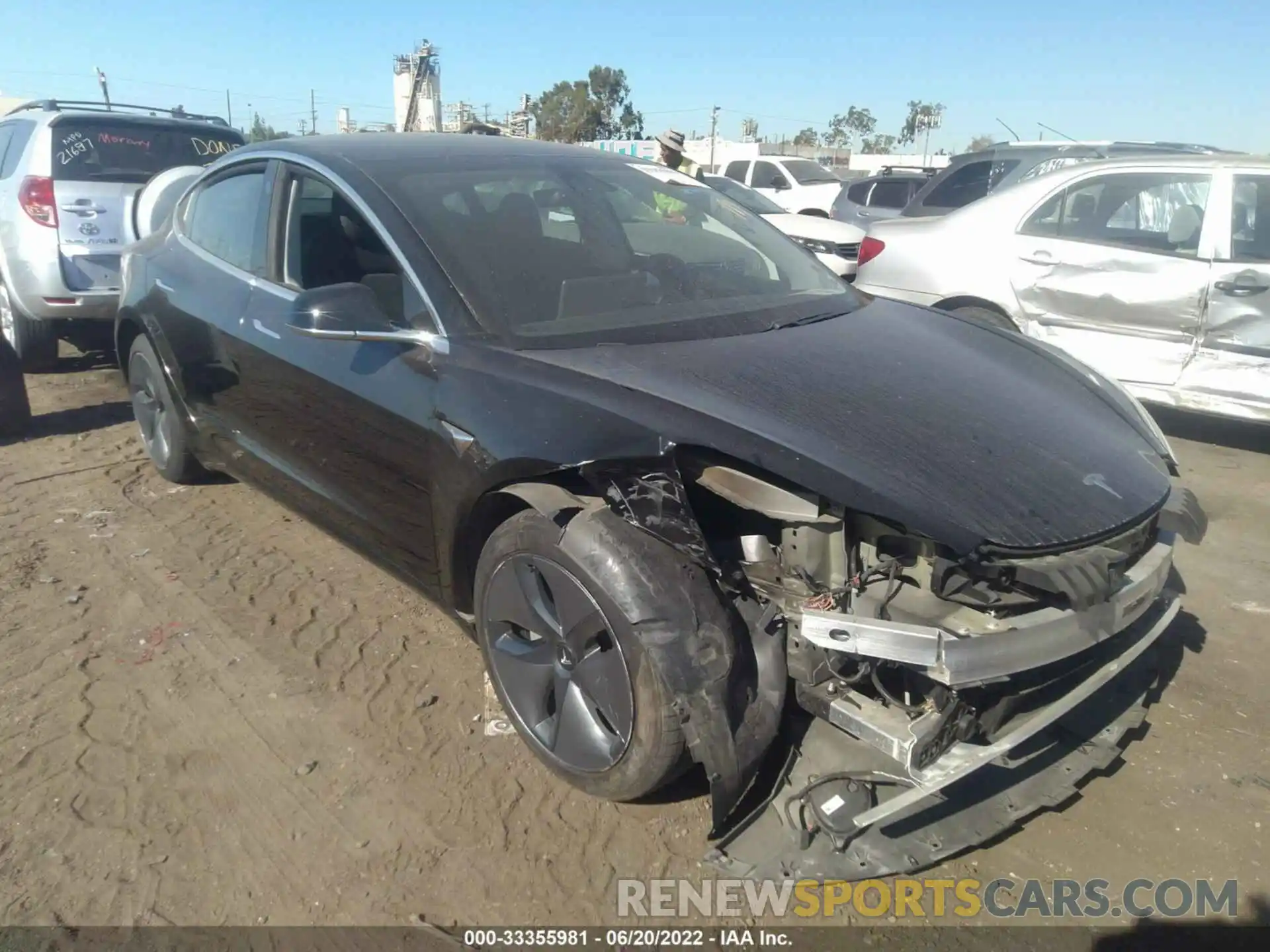 1 Photograph of a damaged car 5YJ3E1EA5LF630186 TESLA MODEL 3 2020